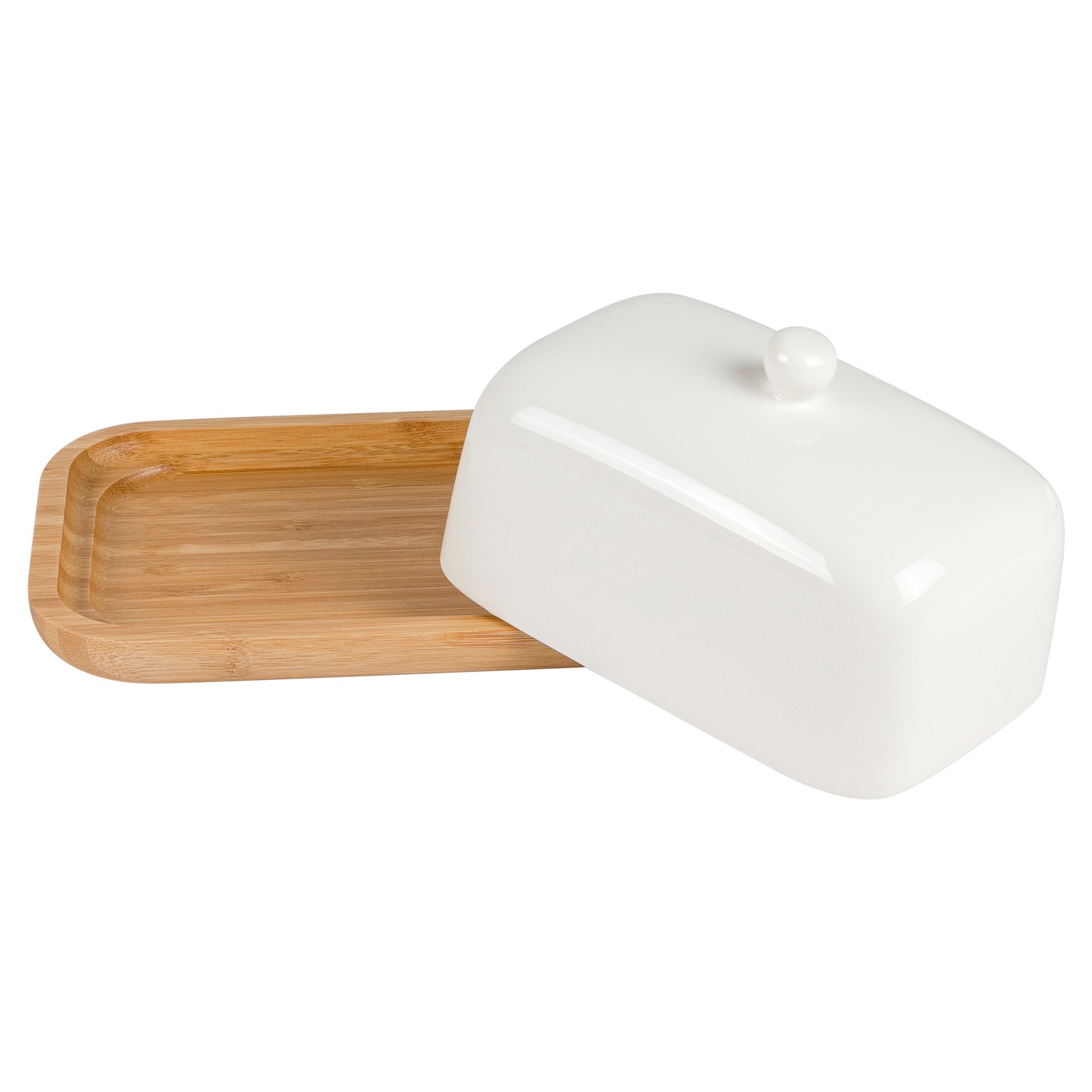 Масленка DOMEO 16,5x10,3x10,2 см белого цвета