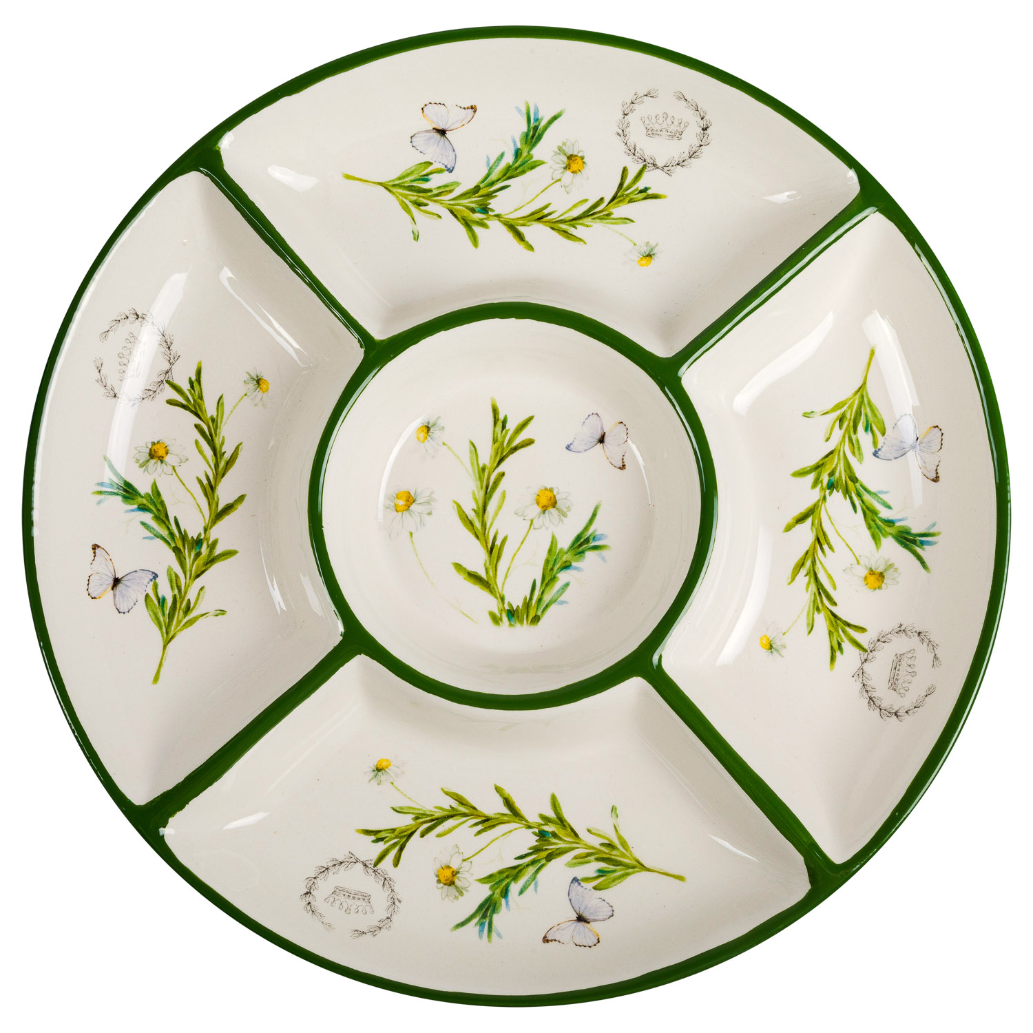 Менажница DOMEO «Ромашки» 26 см на пять секций