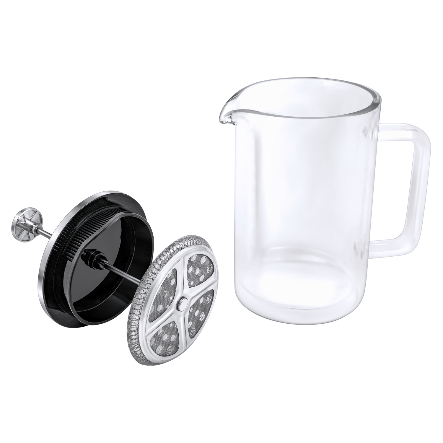 Френч-пресс для чая DOMEO с двойными стенками 800 мл