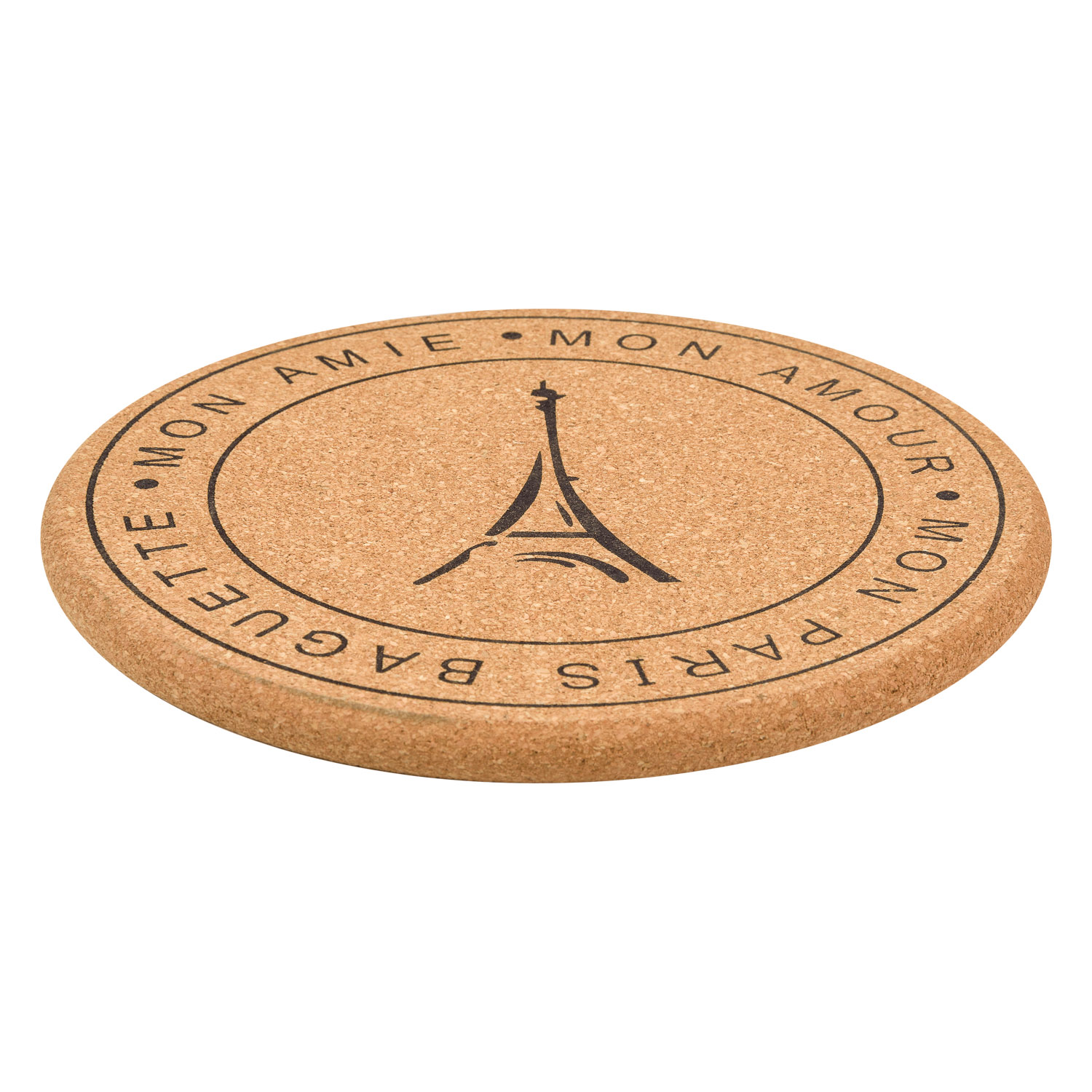 Подставка под горячее DOMEO 19 см пробковая с рисунком