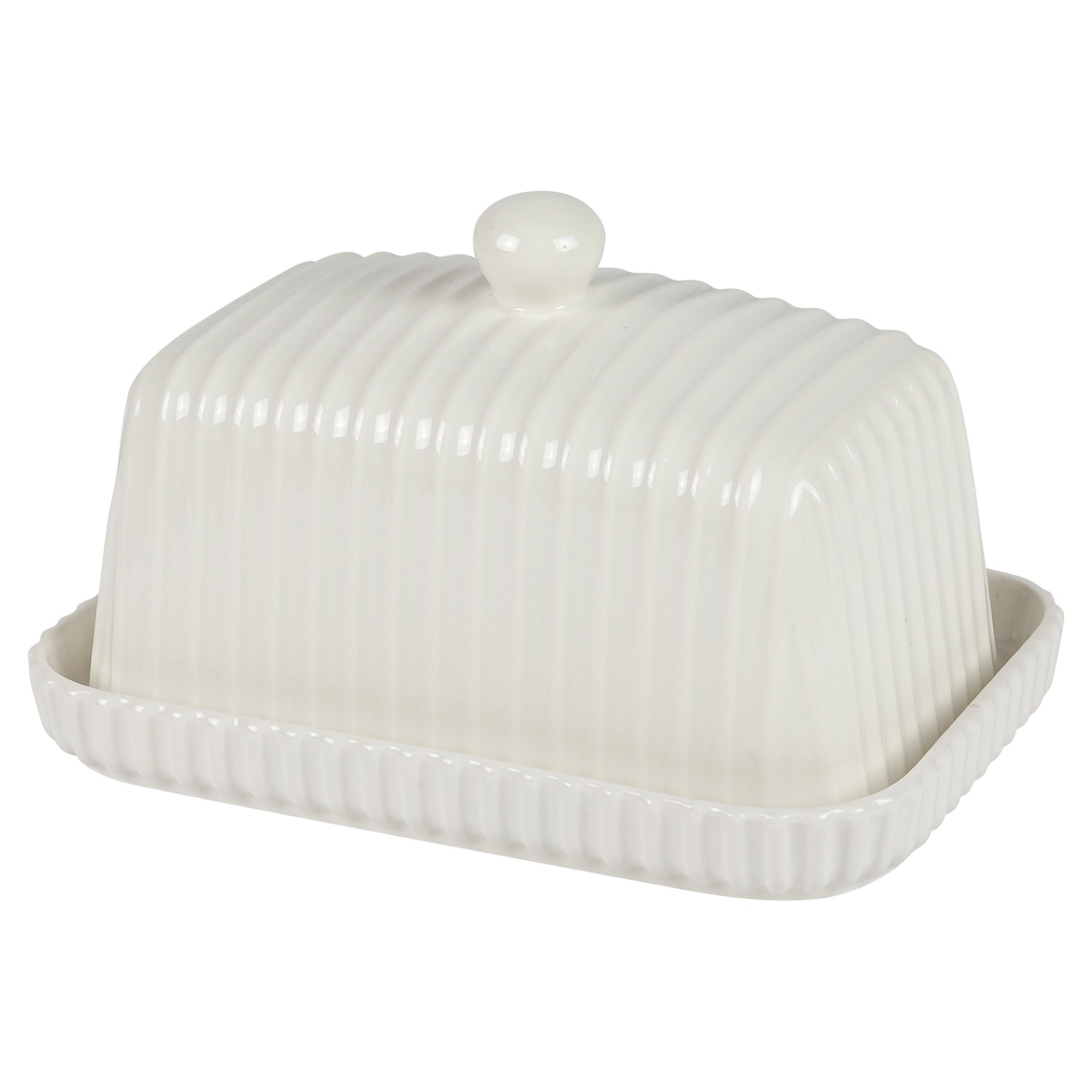 Масленка DOMEO 18,5x13x10 см белого цвета