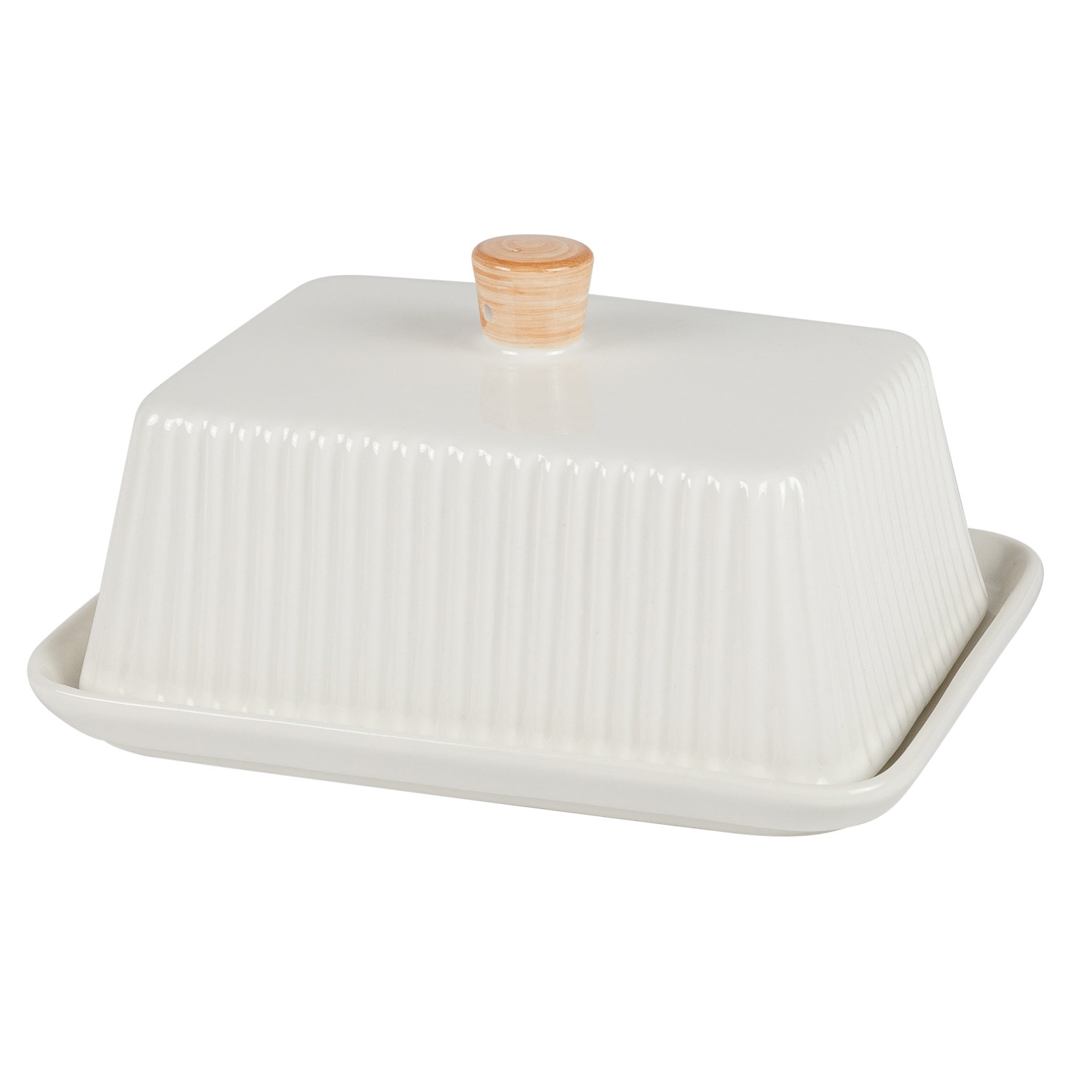 Масленка DOMEO 18x13,7x9,3 см белого цвета