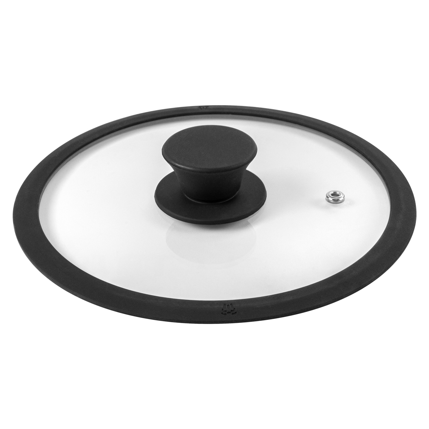Крышка плоская DOMEO Coral 20 см с силиконовым ободом черного цвета