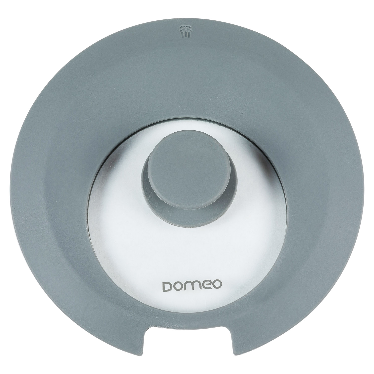 Крышка универсальная DOMEO Nori 16-18-20 см с силиконовым ободом серого цвета