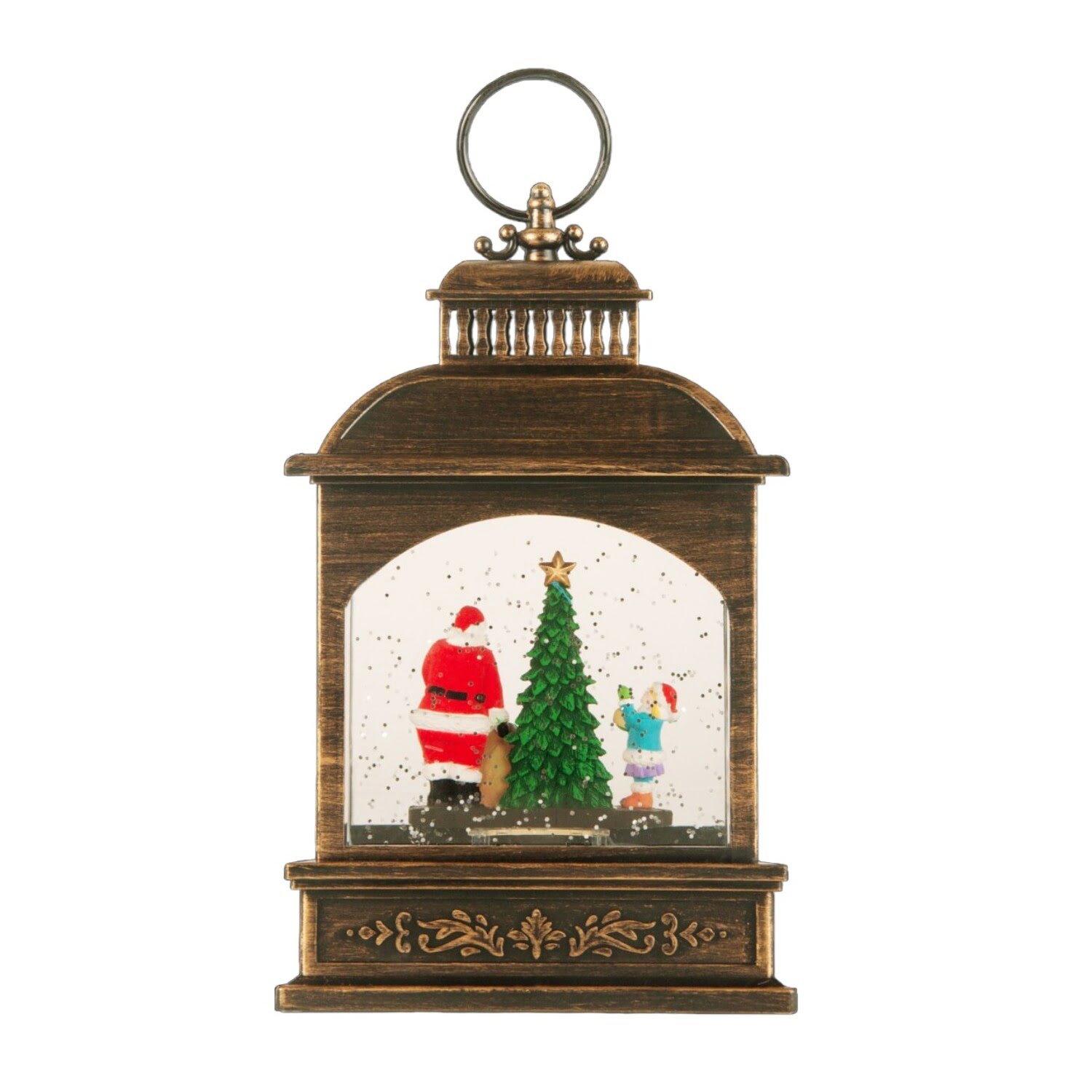 Фонарь декоративный Selecta Christmas с подсветкой  21 см