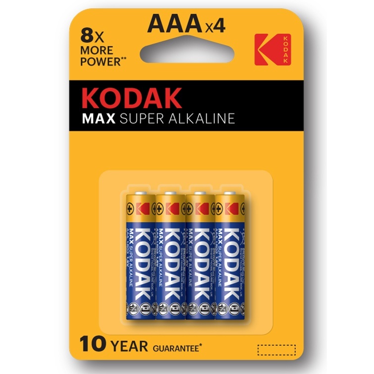 Батарейка мизинчиковая Kodak Max Alkaline LR03-4BL