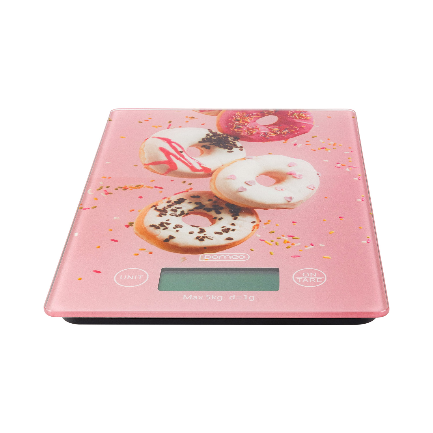 Весы кухонные DOMEO электронные до 5 кг 23х16 см с пончиками