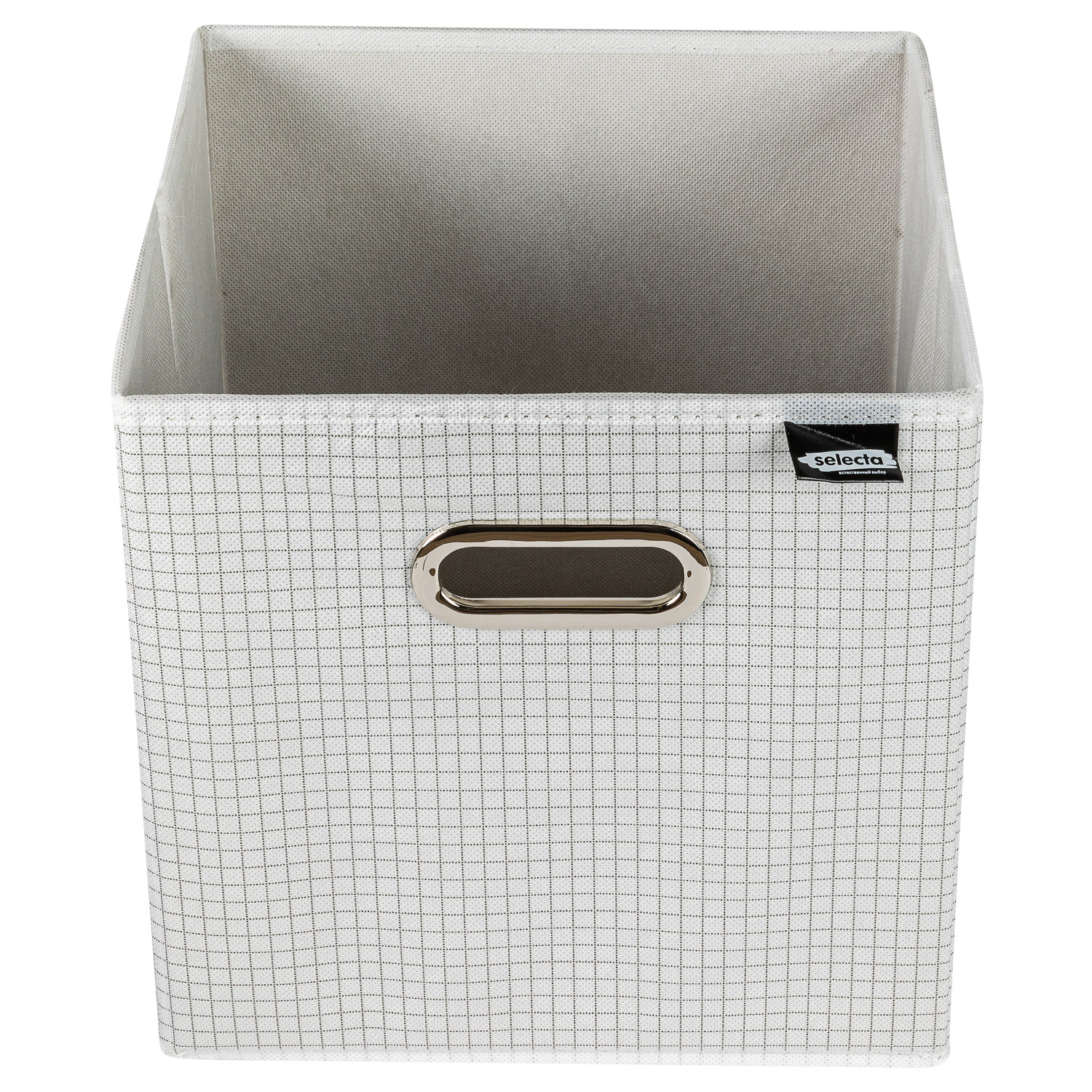 Коробка для хранения Selecta «Белая клетка» 26x26x26 см