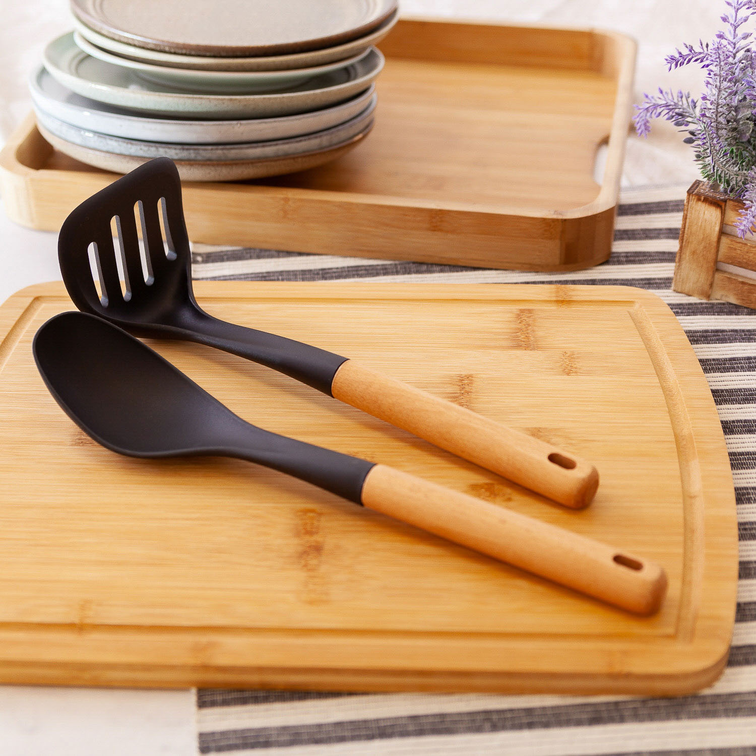 Картофелемялка DOMEO «Крафт» 35 см с деревянной ручкой