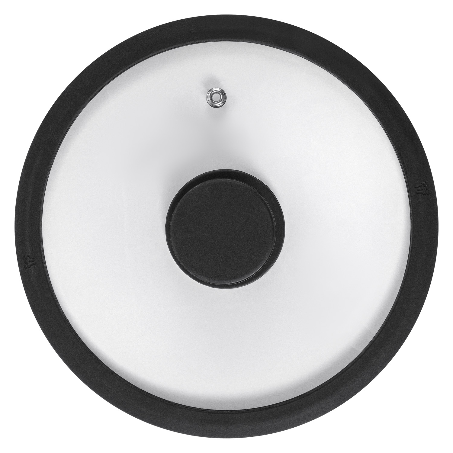 Крышка плоская DOMEO Coral 20 см с силиконовым ободом черного цвета