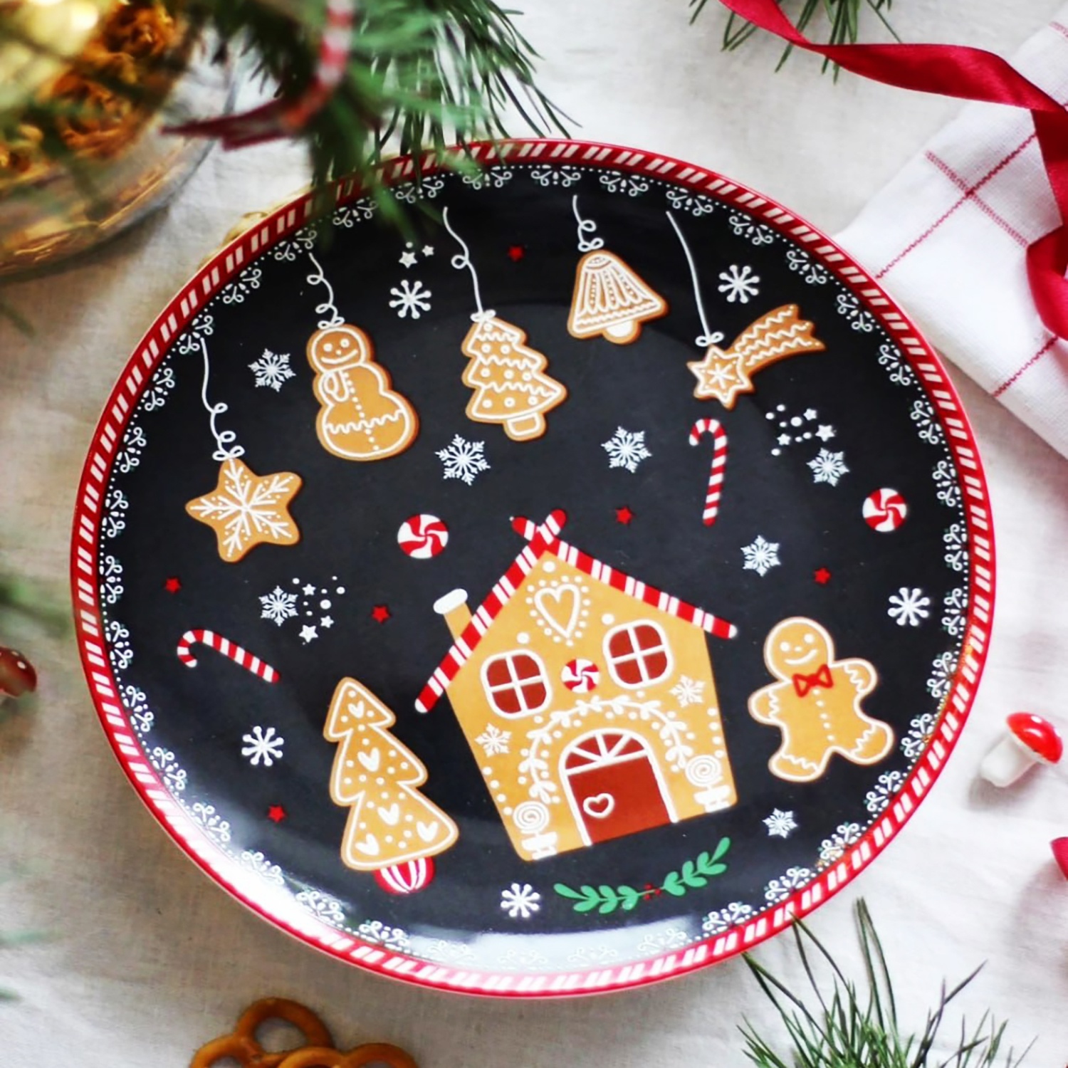 Тарелка Selecta Christmas «Пряники» 20 см