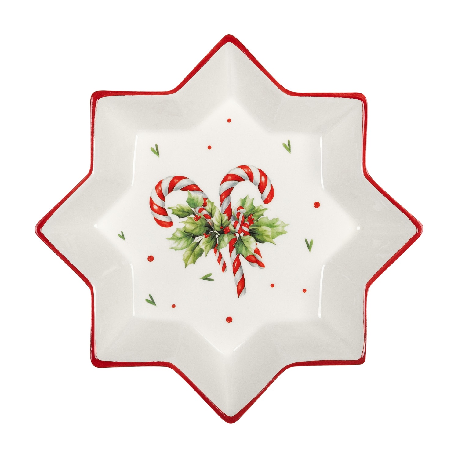 Блюдо керамическое Selecta Christmas «Карамель новогодняя» 22 см