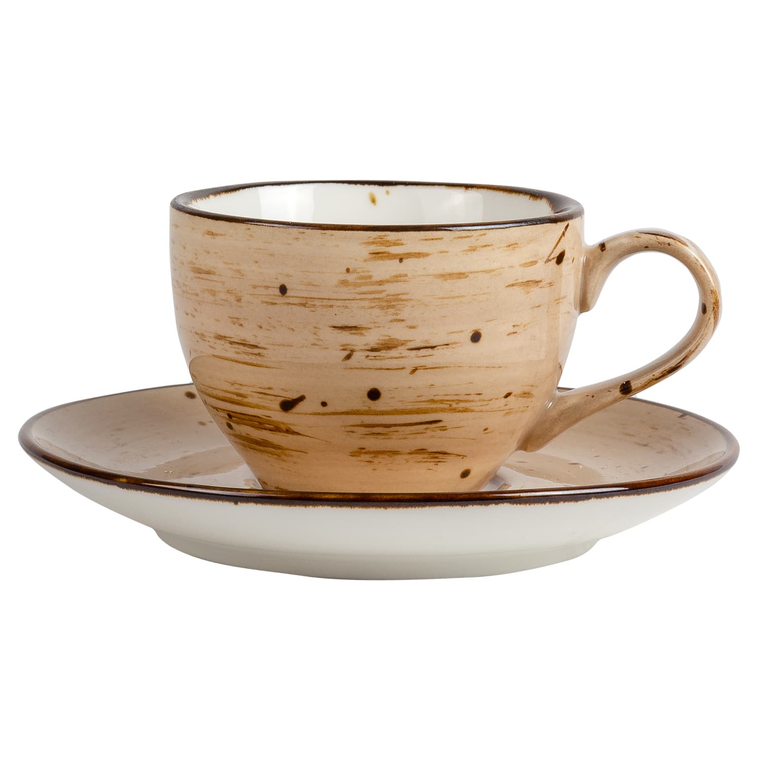 Чашка с блюдцем DOMEO Sandy 100 мл бежевого цвета