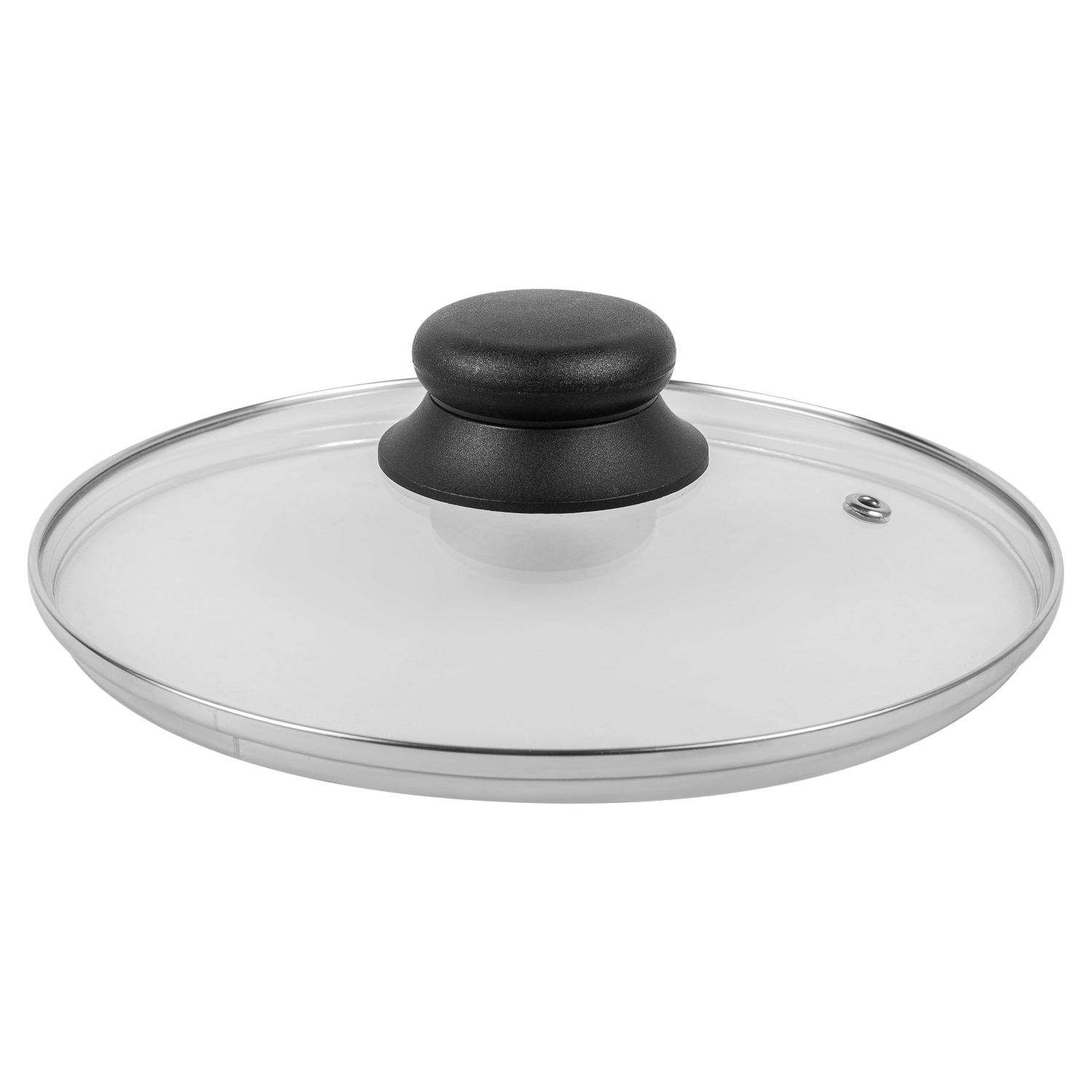 Крышка стеклянная DOMEO Сave 20 см с нержавеющим ободком