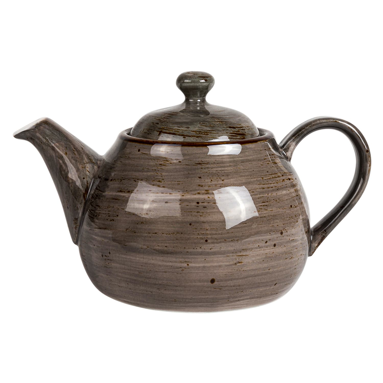 Чайник заварочный DOMEO Dark grey 500 мл из фарфора серого цвета