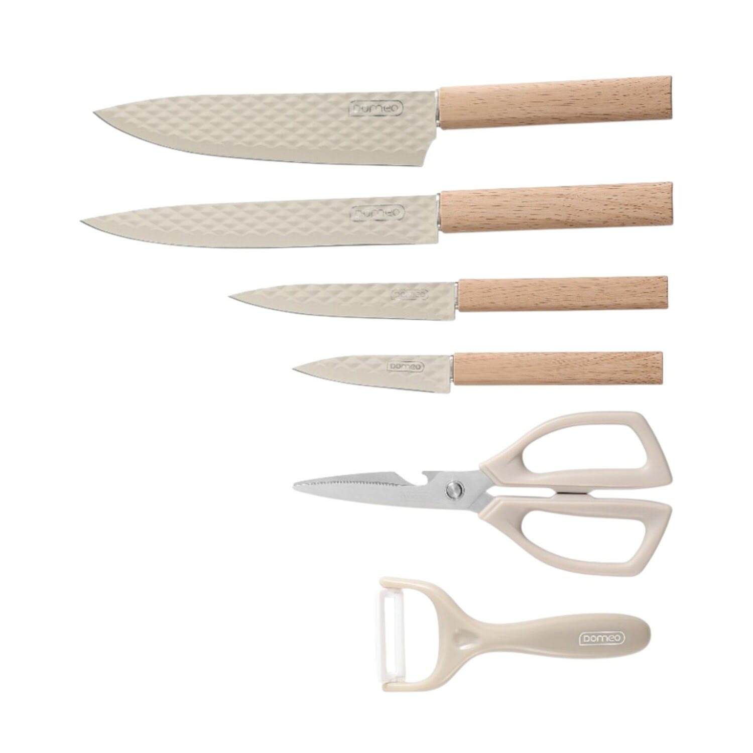 Набор ножей на подставке DOMEO Axe 7 предметов