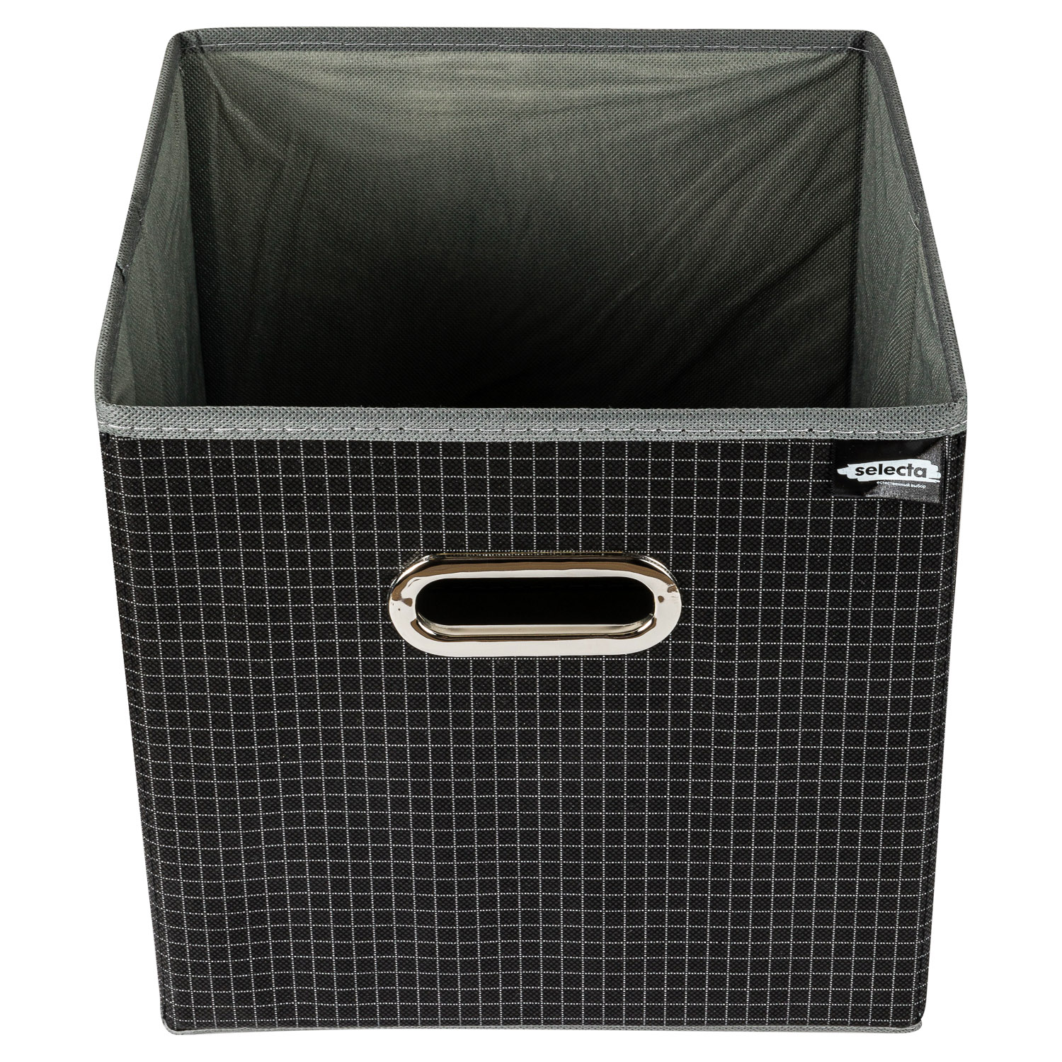 Коробка для хранения Selecta «Черная клетка» 26x26x26 см