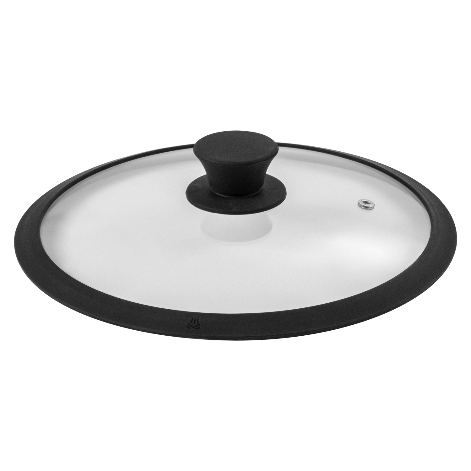 Крышка стеклянная DOMEO 24 см с силиконовым ободом черного цвета