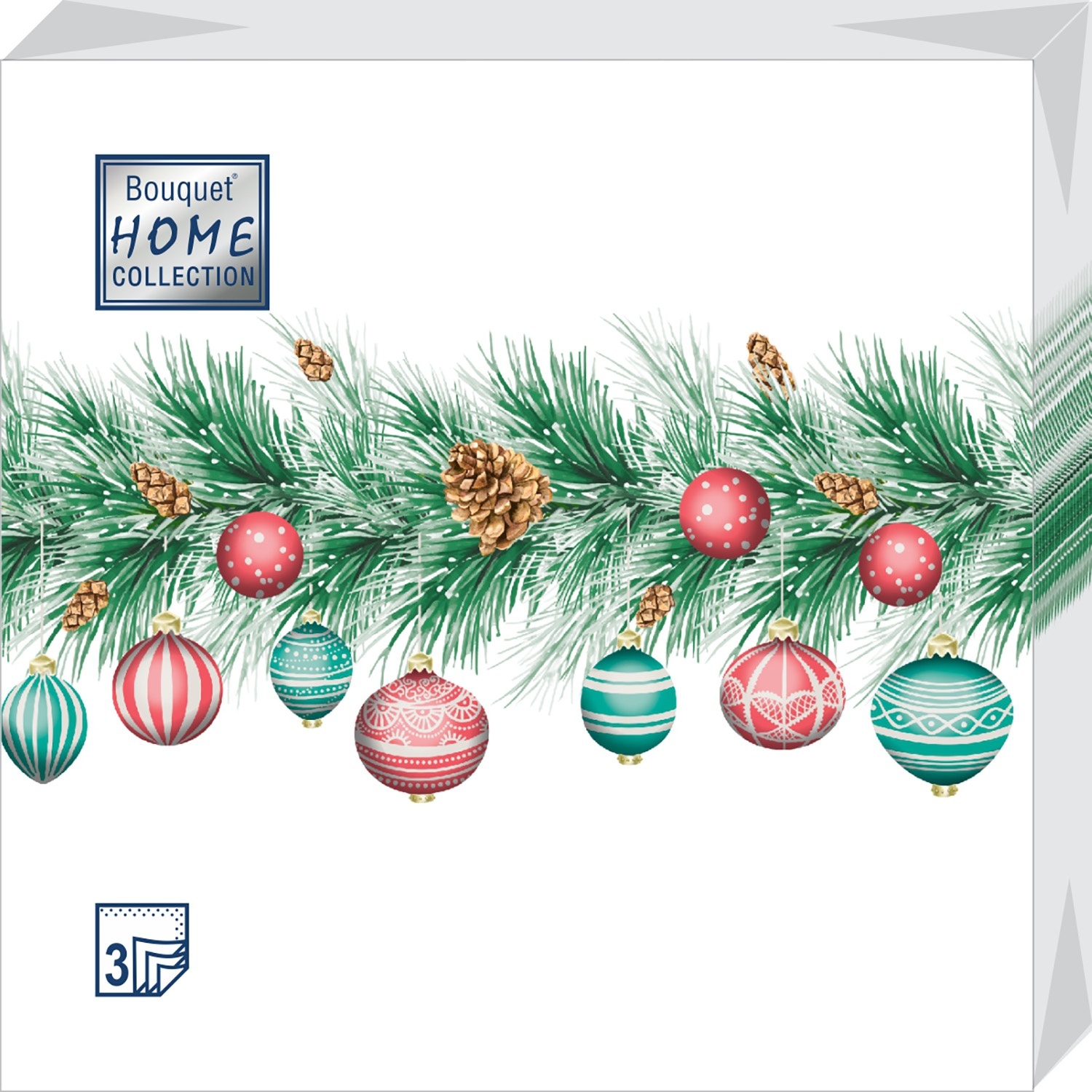 Салфетки Bouquet Home Collection Classic «Новогодняя гирлянда» 20 шт.