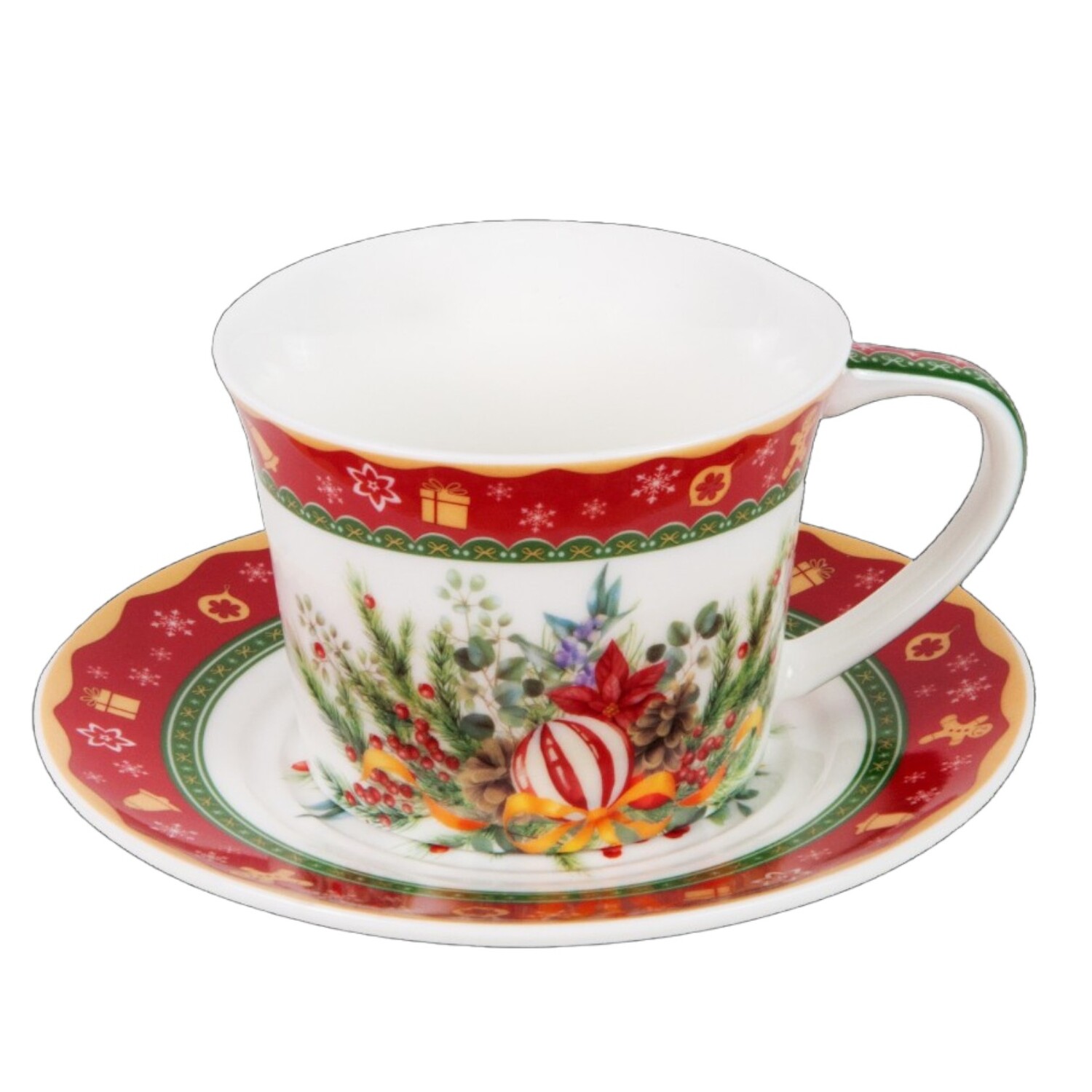 Чашка с блюдцем Selecta Christmas " Новогоднее волшебство" 220 мл