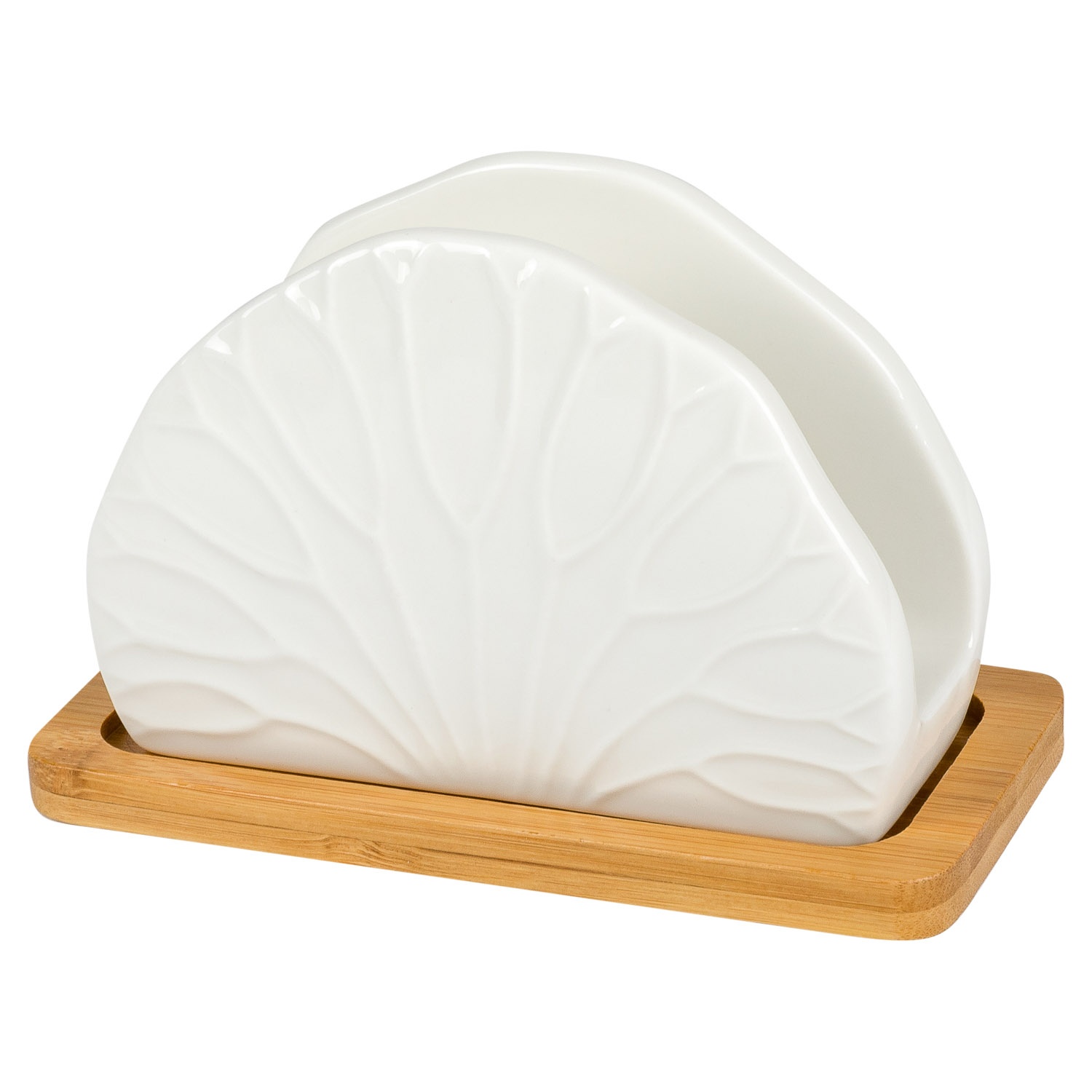 Салфетница DOMEO Linden 12x4x8,2 см на бамбуковой подставке