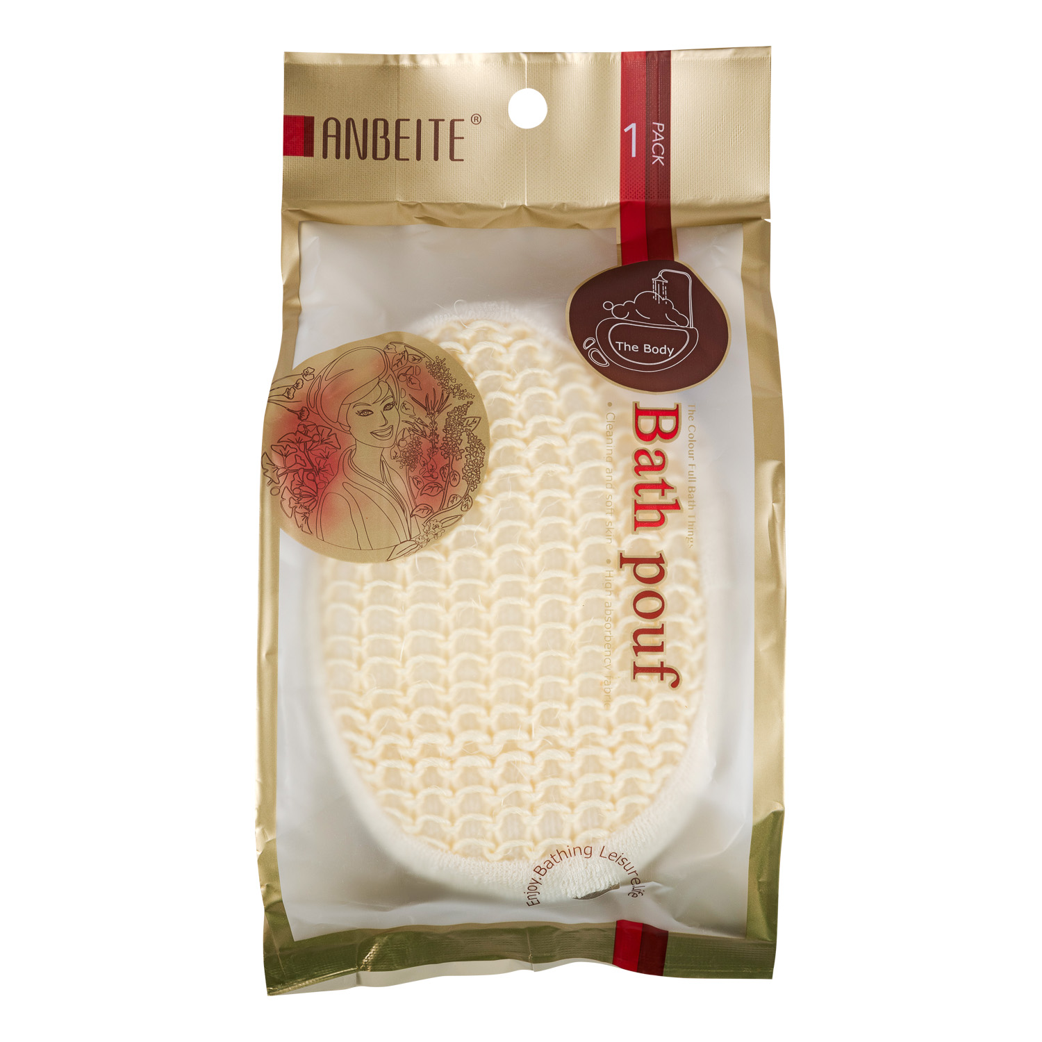 Мочалка из пеньки Anbeite 15x10x5 см