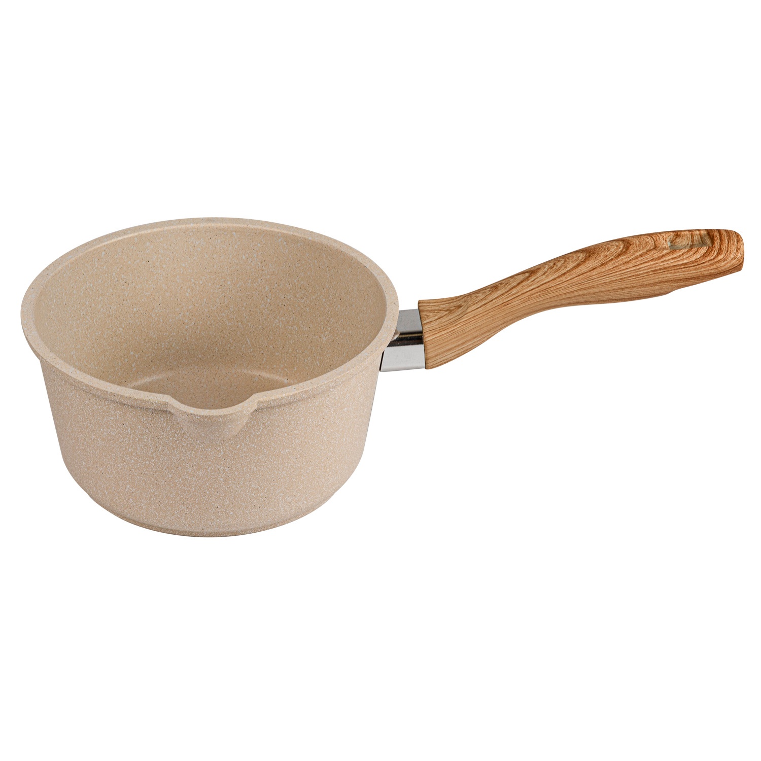 Ковш DOMEO Cream 1,3 л с покрытием мрамор