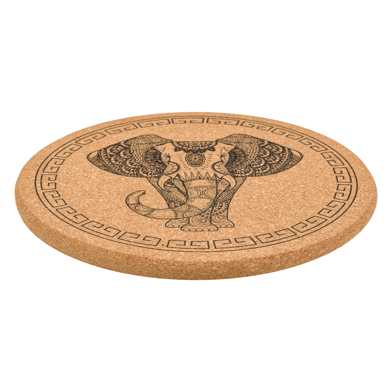 Подставка под горячее DOMEO 19 см пробковая со слоном