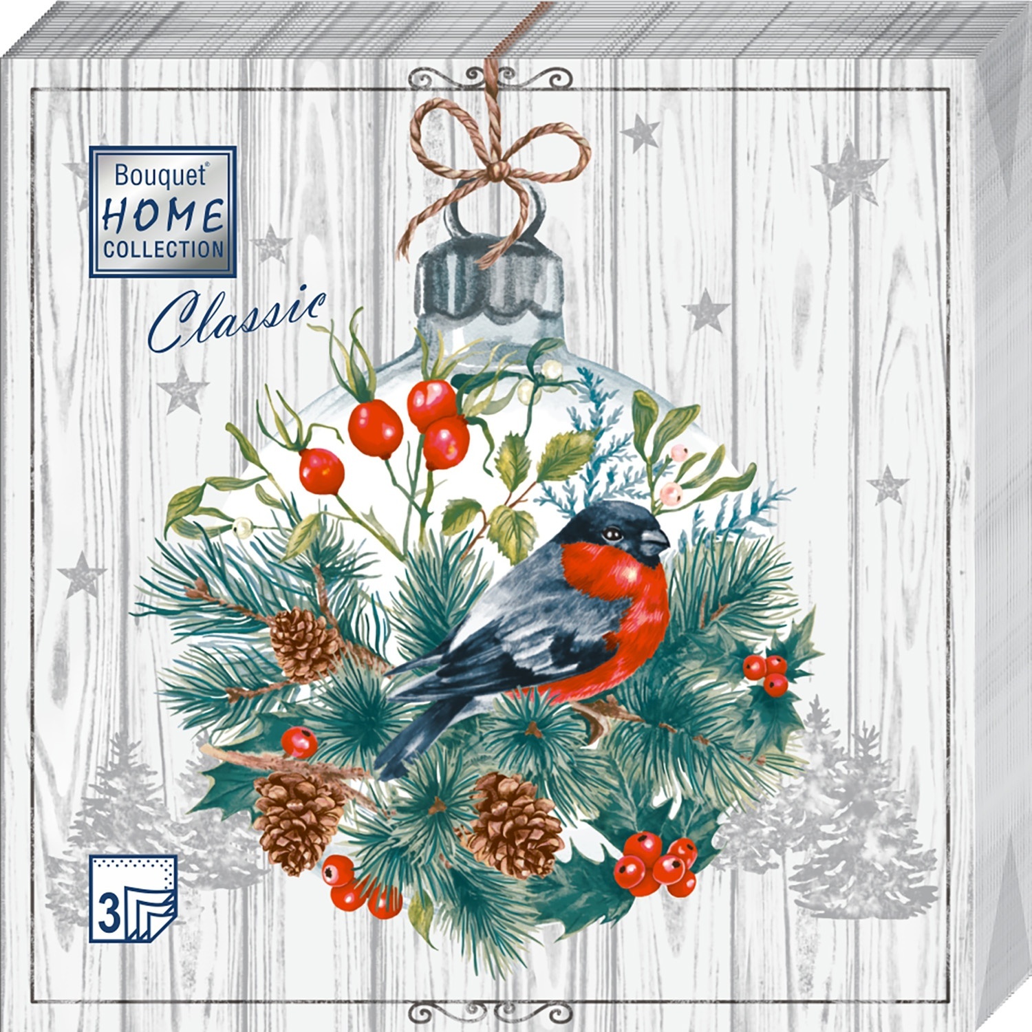 Салфетки бумажные Bouquet Home «Сказочное украшение» 20 шт.