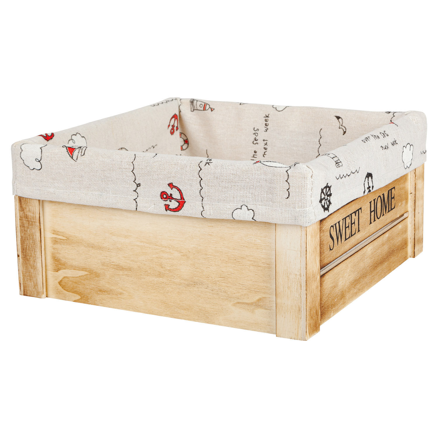 Ящик декоративный Selecta 19,5x19,5x10 см из дерева