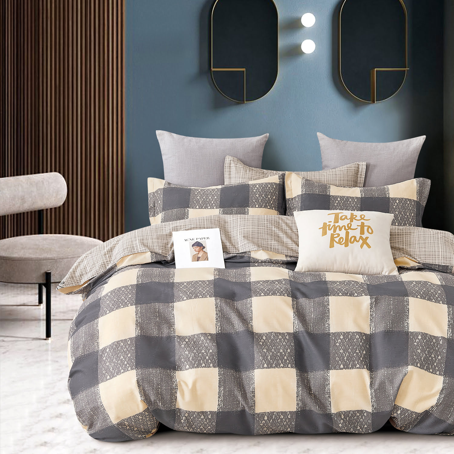 Комплект постельного белья Cleo Satin de Luxe двуспальный набивной