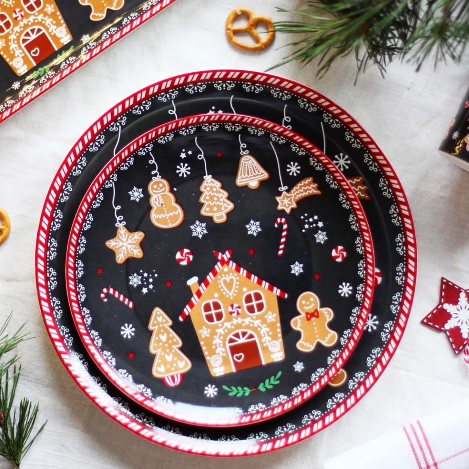 Тарелка Selecta Christmas «Пряники» 20 см