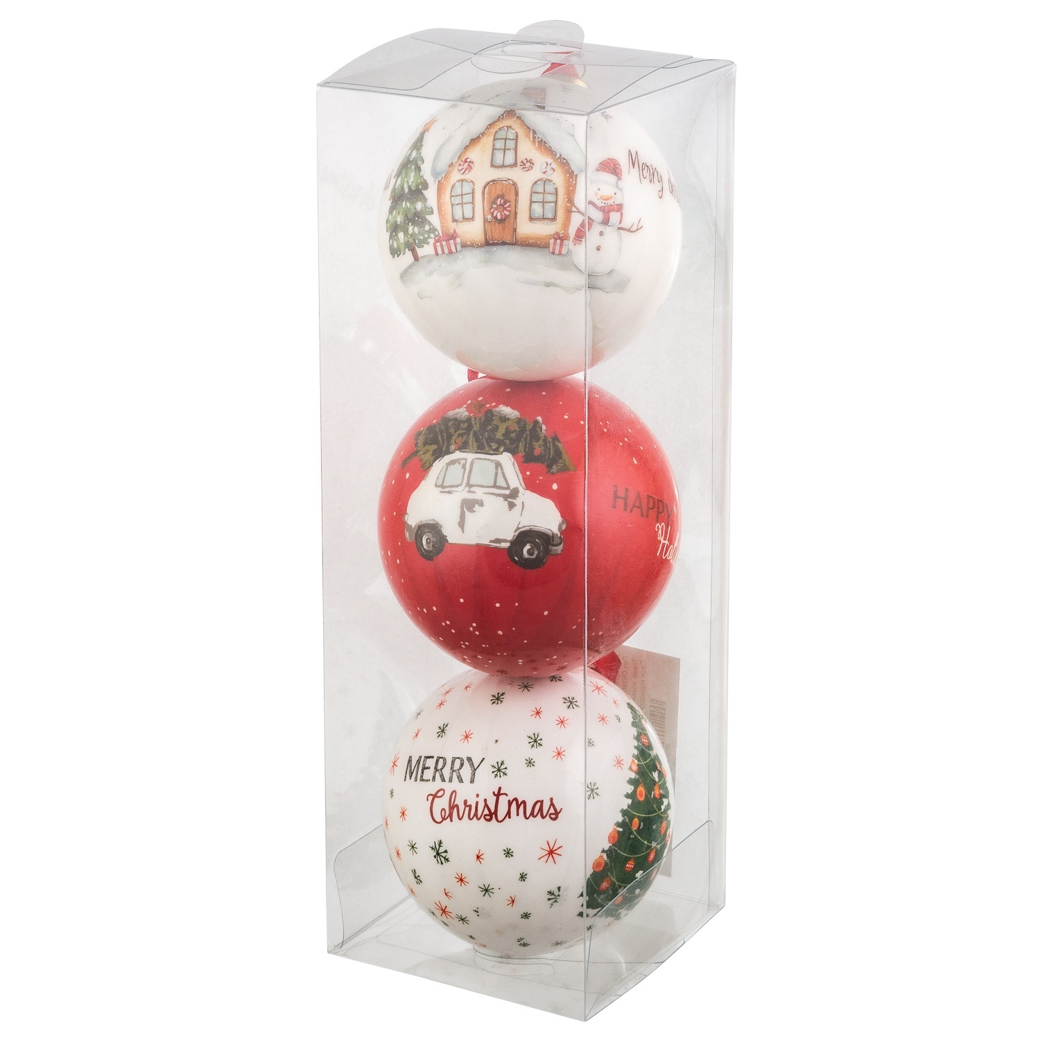 Набор ёлочных шаров Selecta Christmas 7,5 см 3 шт.
