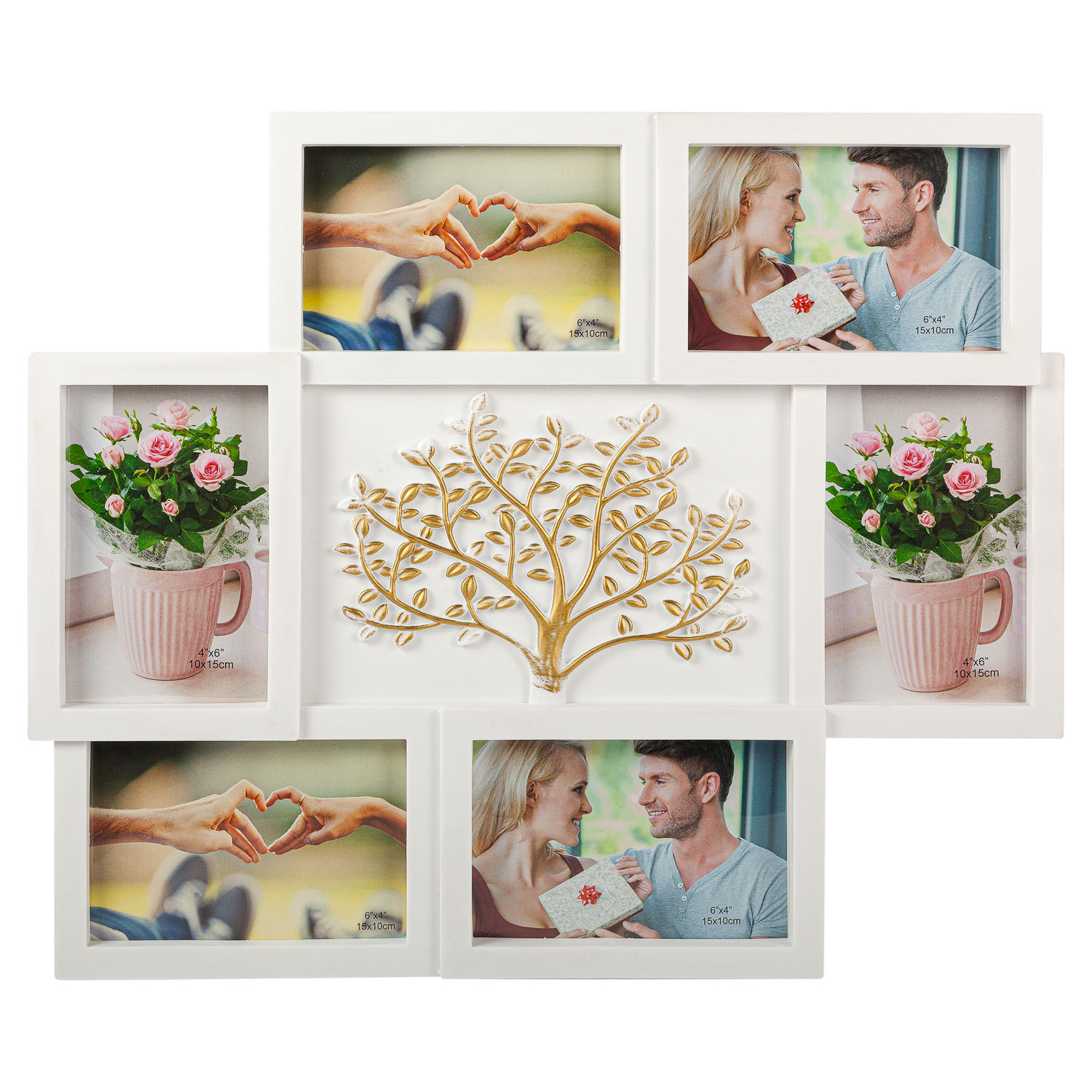 Фоторамка-коллаж Selecta 39х46 см на 7 фотографий 10х15 см с деревом