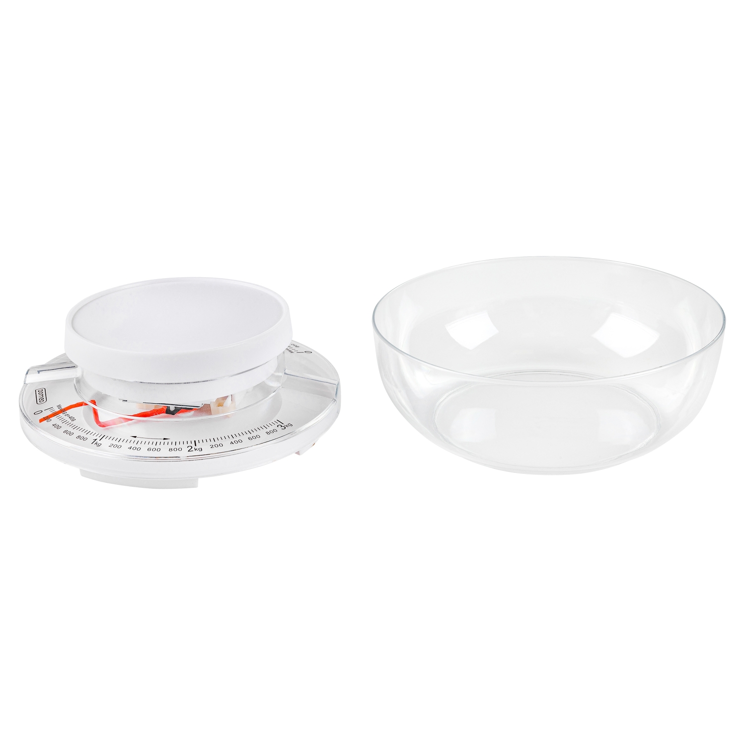 Весы кухонные с чашей DOMEO до 3 кг белого цвета