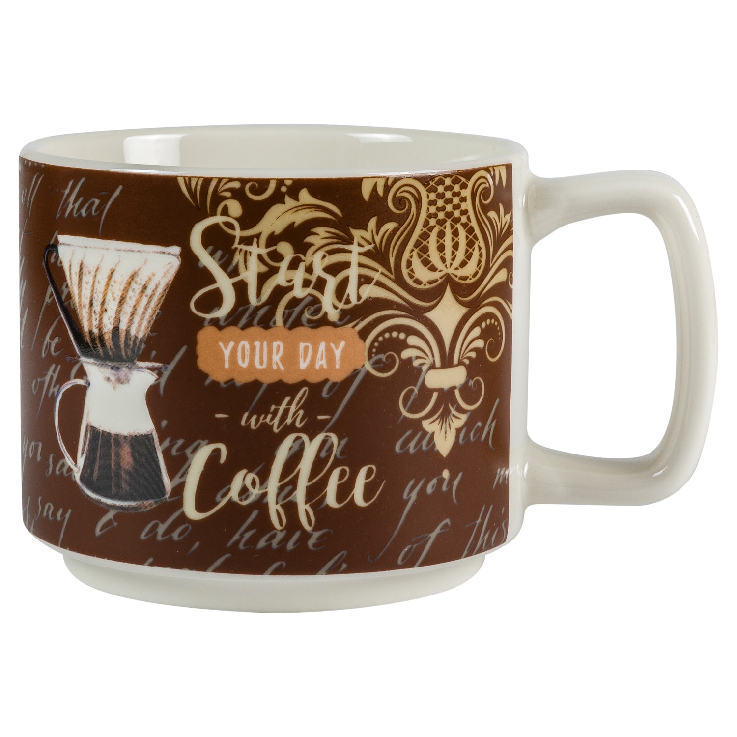 Набор кружек DOMEO 4 шт. 330 мл на подставке