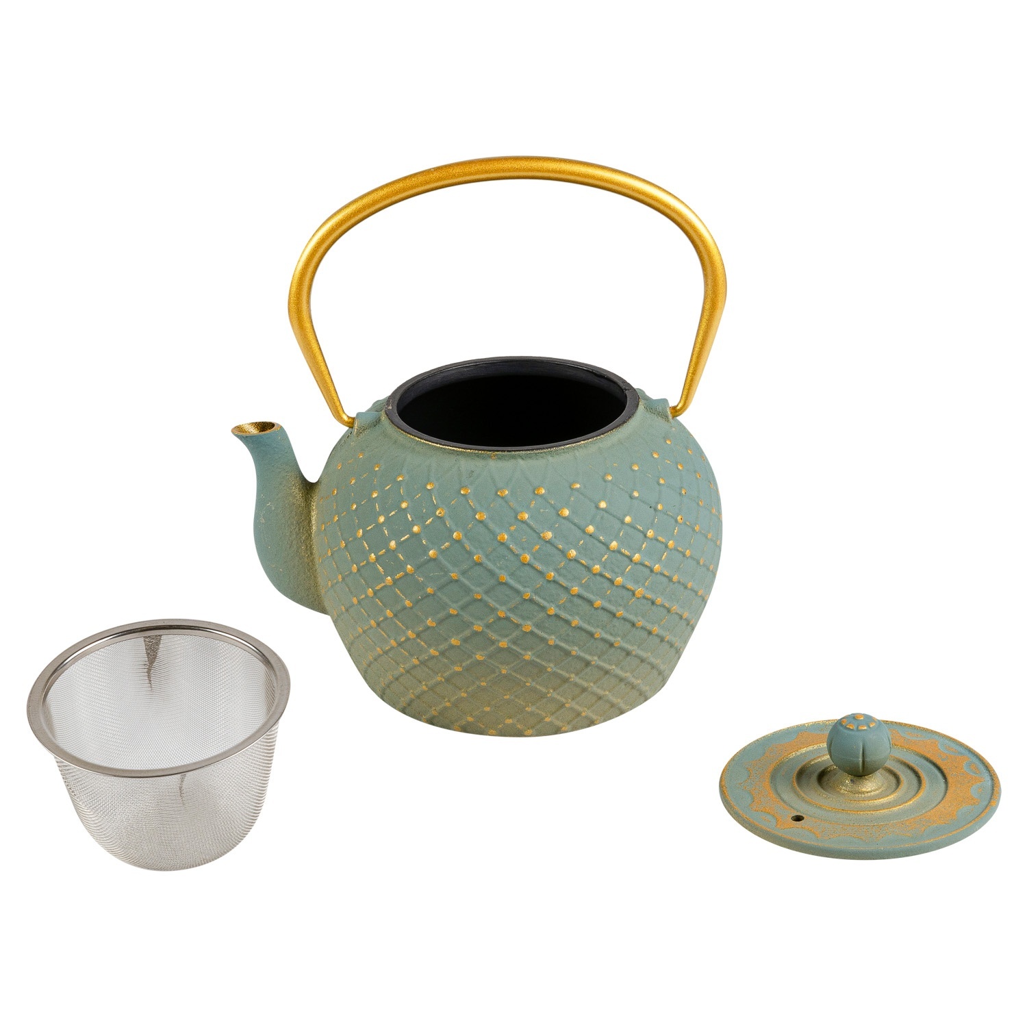 Чайник заварочный DOMEO 1,2 л из чугуна серого цвета