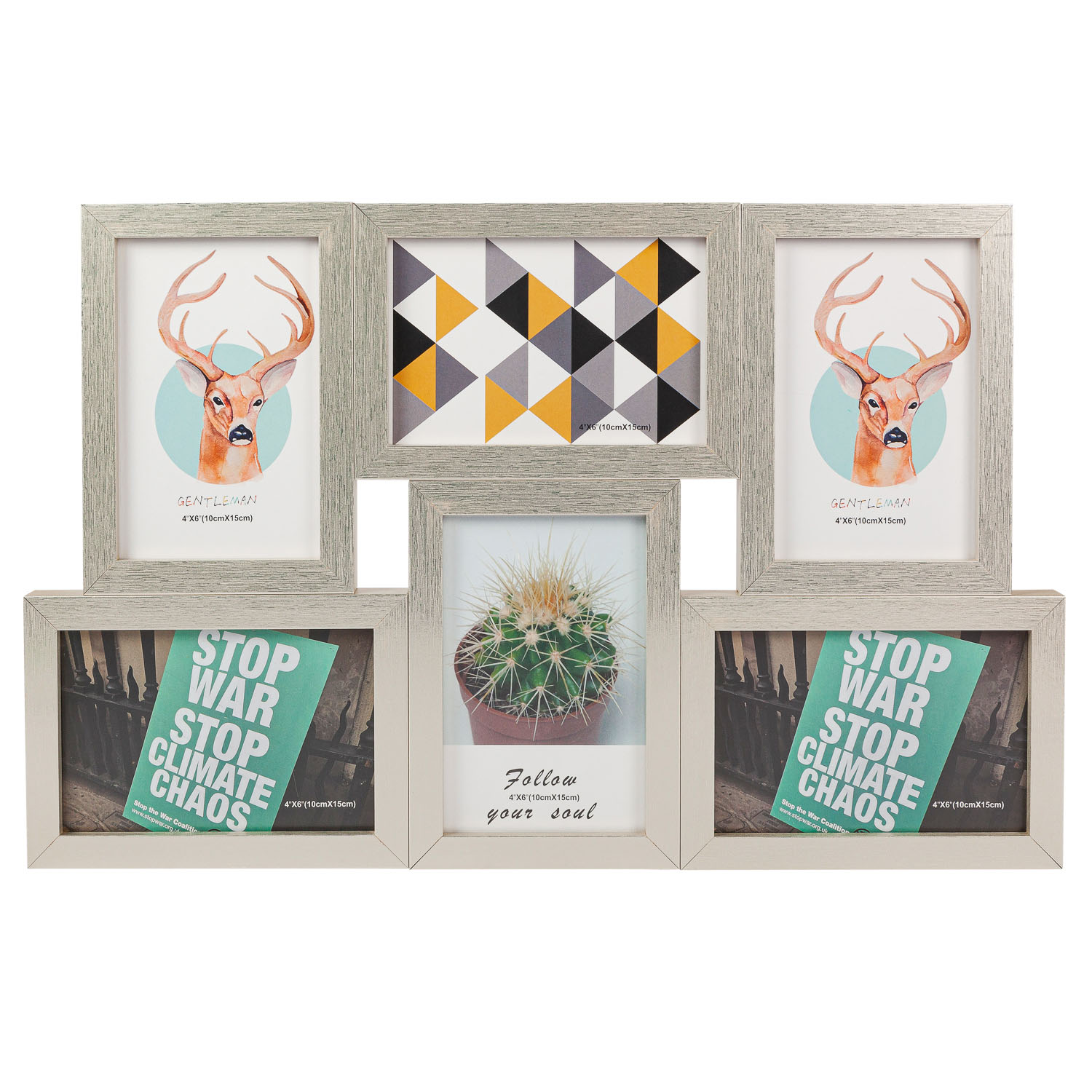 Фоторамка-коллаж Selecta на 6 фотографий 10х15 см цвет в ассортименте