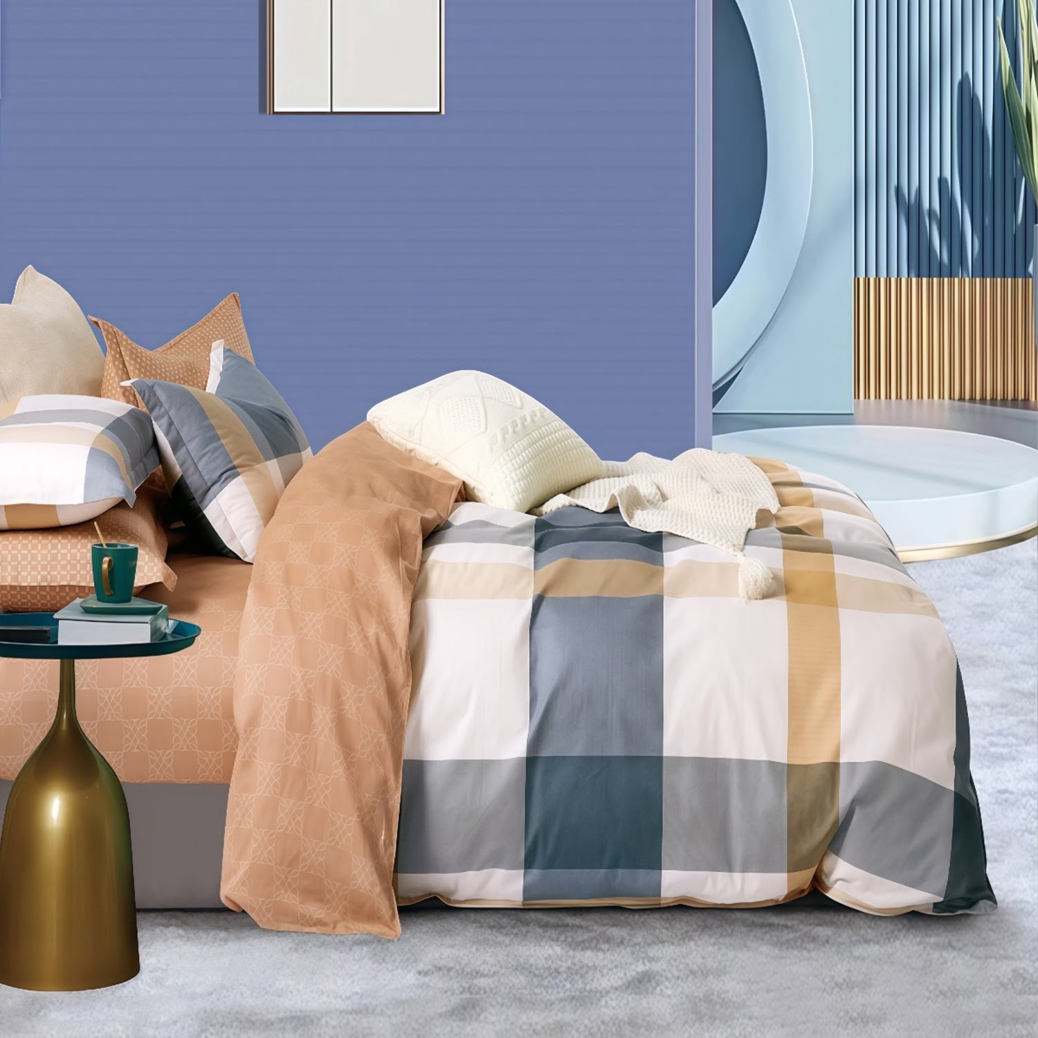 Комплект постельного белья Cleo Satin de Luxe евро набивной