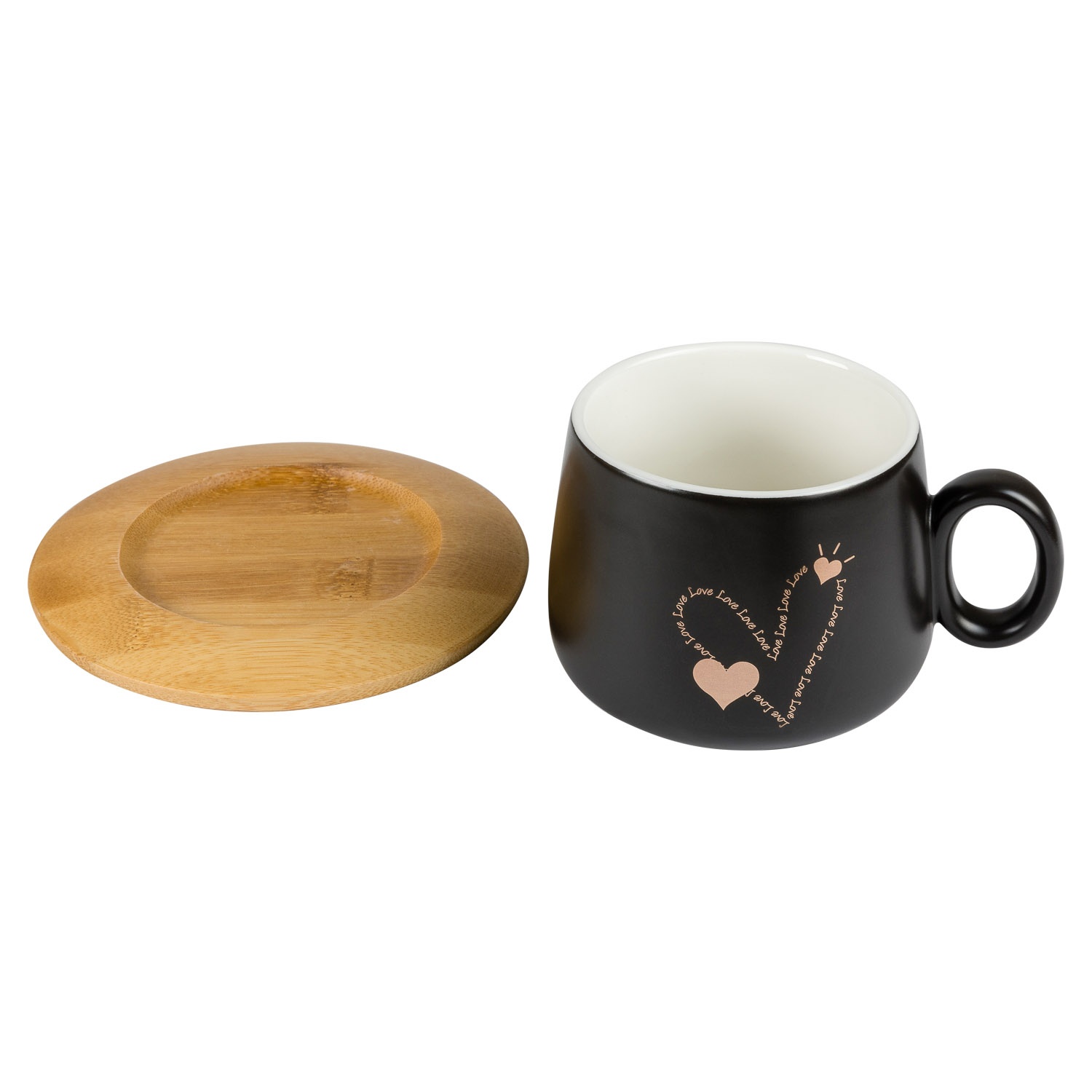 Чашка с блюдцем DOMEO 280 мл цвет в ассортименте