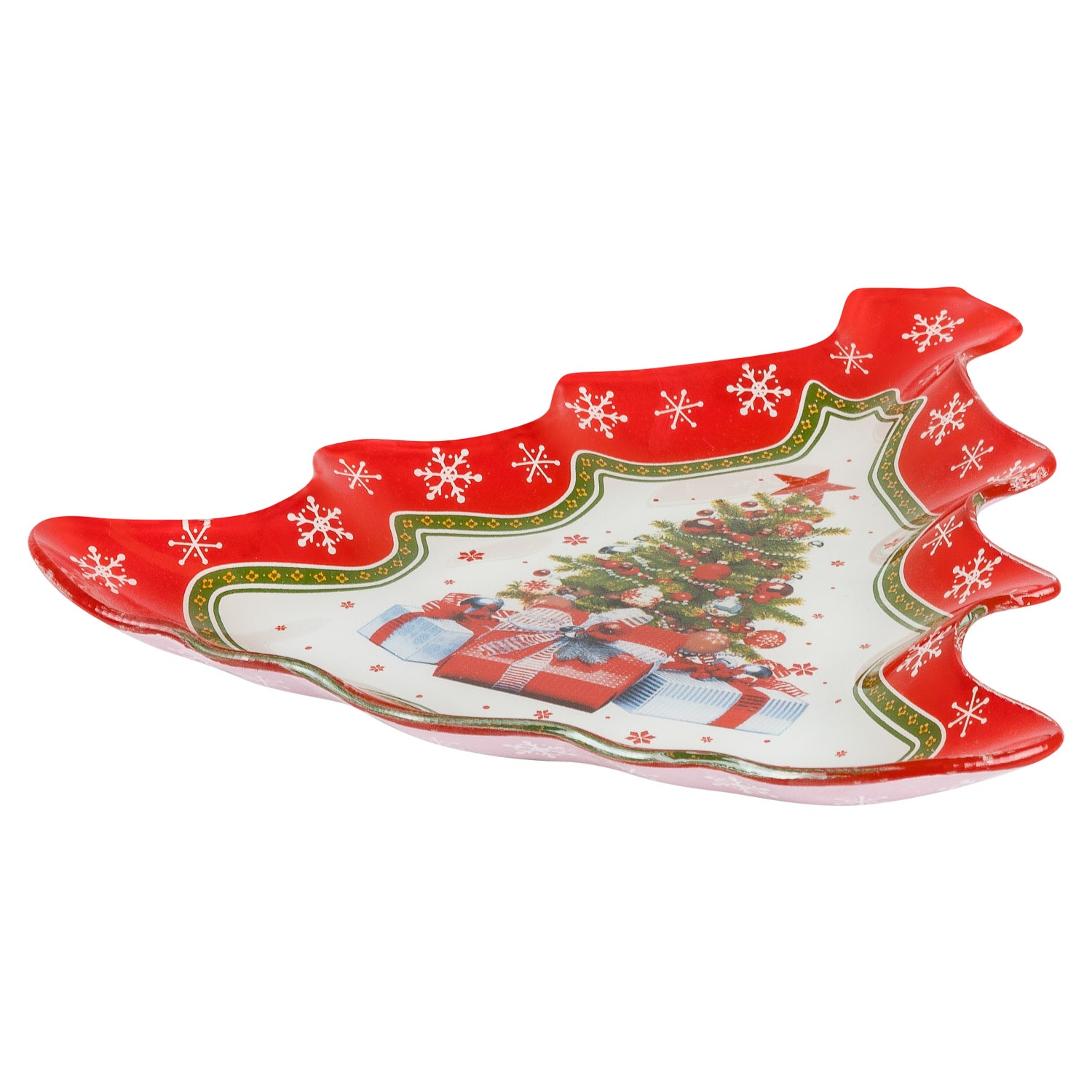 Блюдо Selecta Christmas «Ёлка с подарками» 25x15x2 см