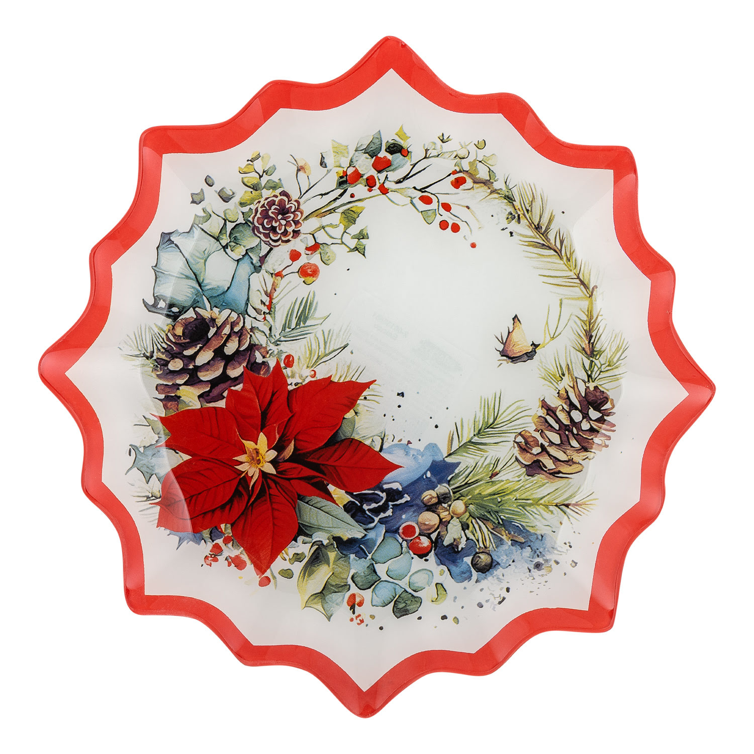 Блюдо сервировочное Selecta Christmas "Рождественский венок" 23,8х23,8 см