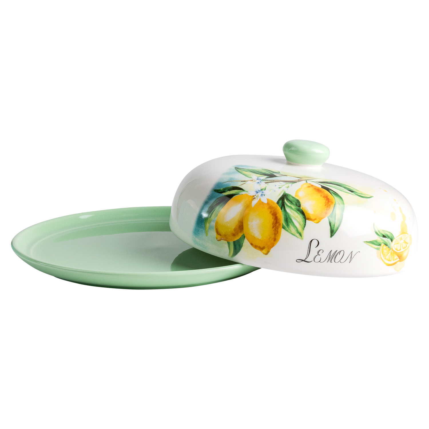 Блюдо для блинов с крышкой DOMEO «Лимоны» 23 см