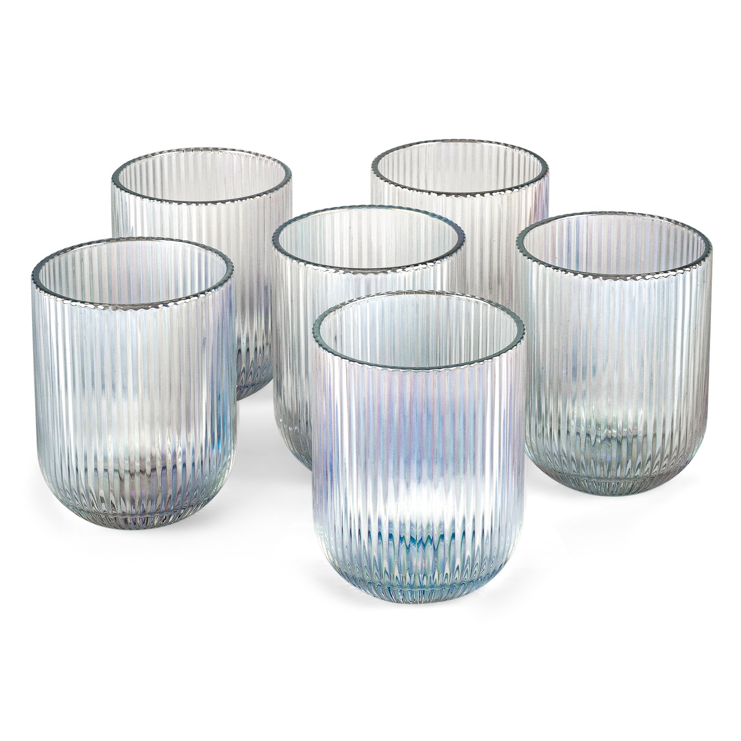 Набор стаканов низких DOMEO «Грани Жемчужный» 6 шт. 260 мл