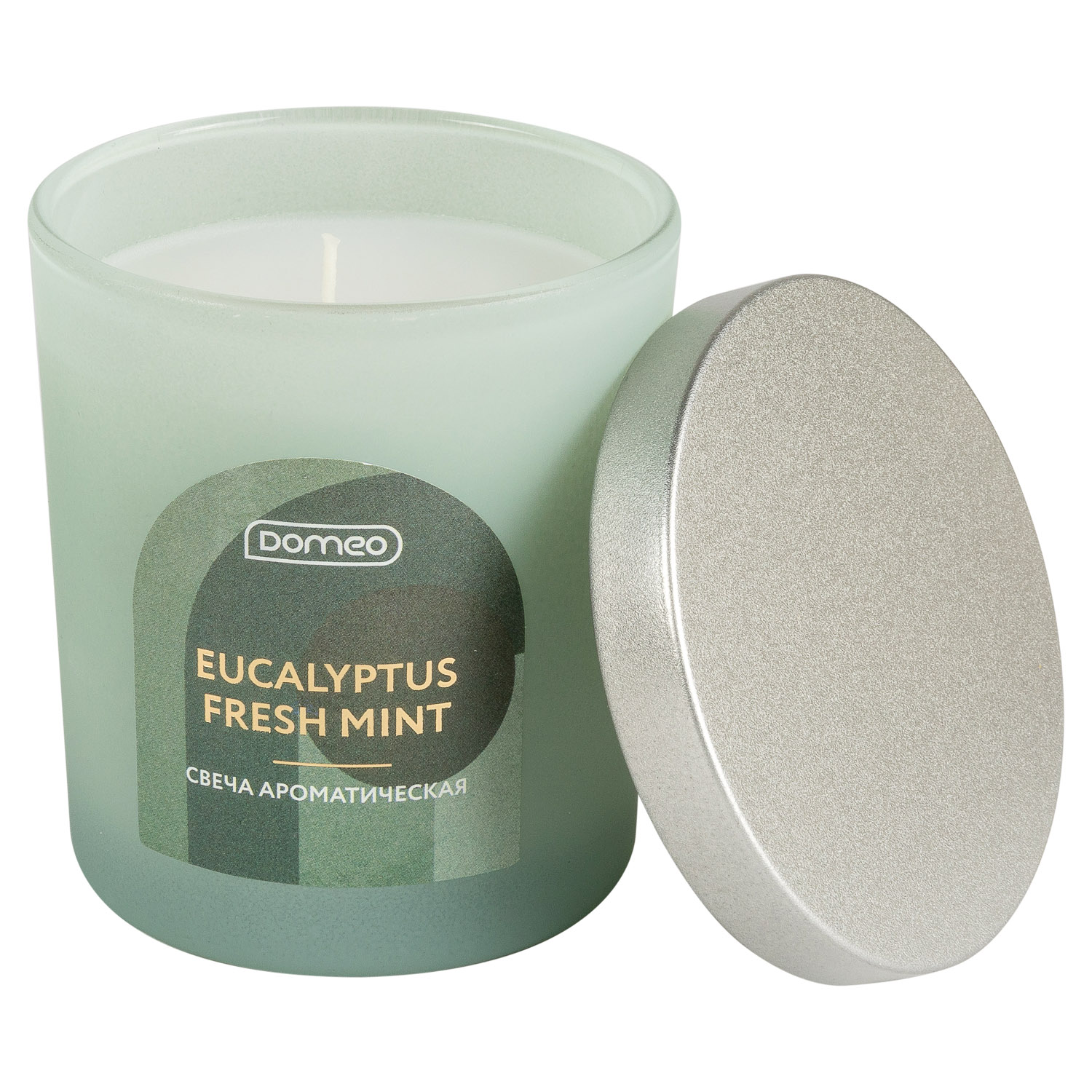 Свеча ароматизированная в банке DOMEO Eucalyptus & Fresh Mint 7x8 см
