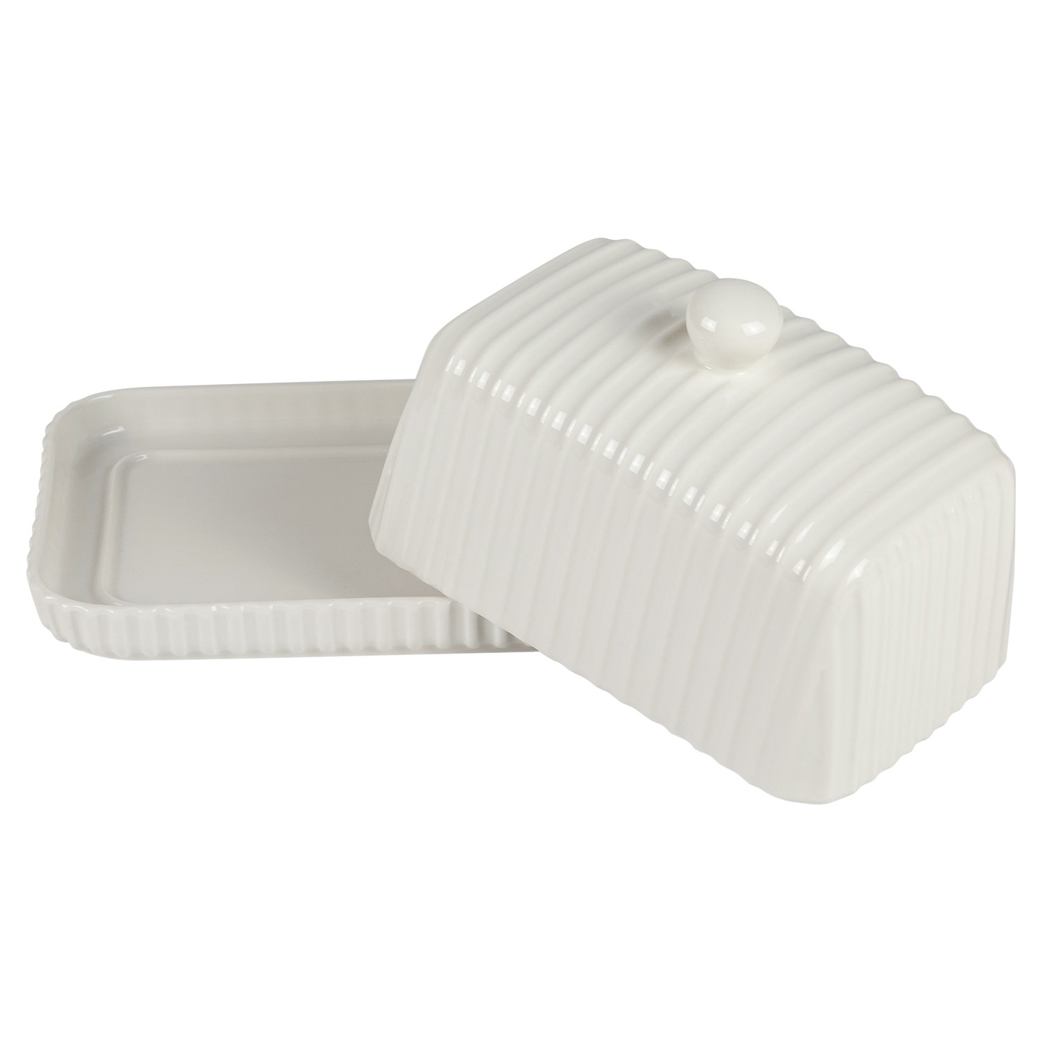 Масленка DOMEO 18,5x13x10 см белого цвета