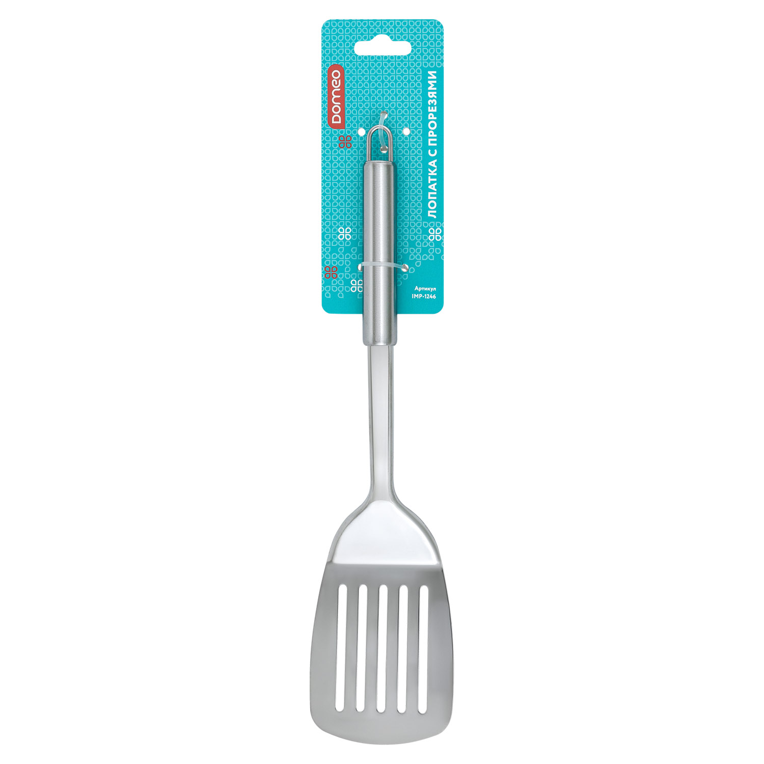 Лопатка с прорезями DOMEO «Классика» 34 см из нержавеющей стали