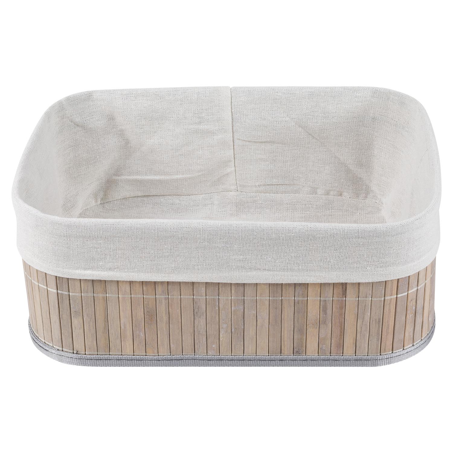Корзина для хранения Selecta 35x25x14 см из бамбука серого цвета