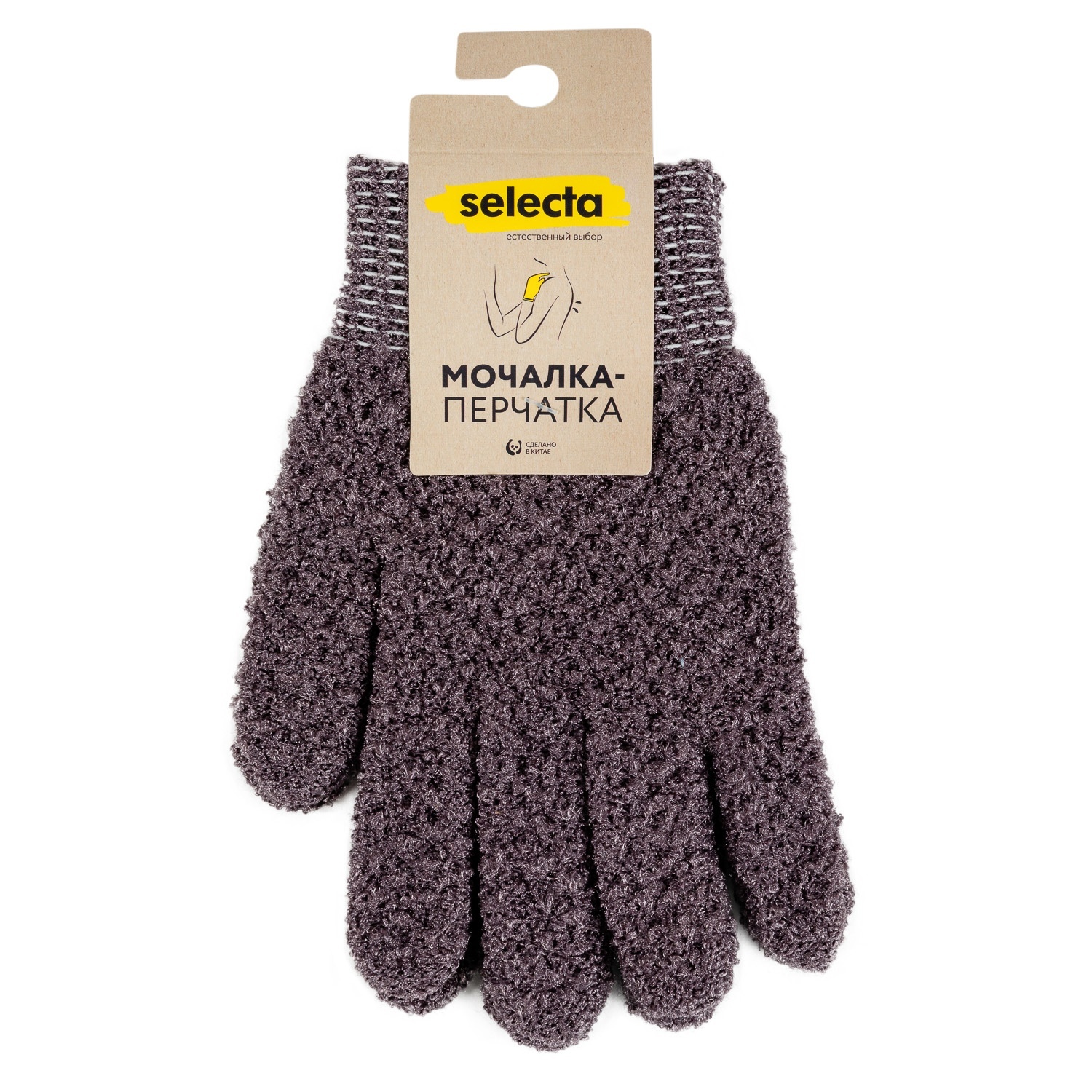 Мочалка-перчатка Selecta цвет в ассортименте