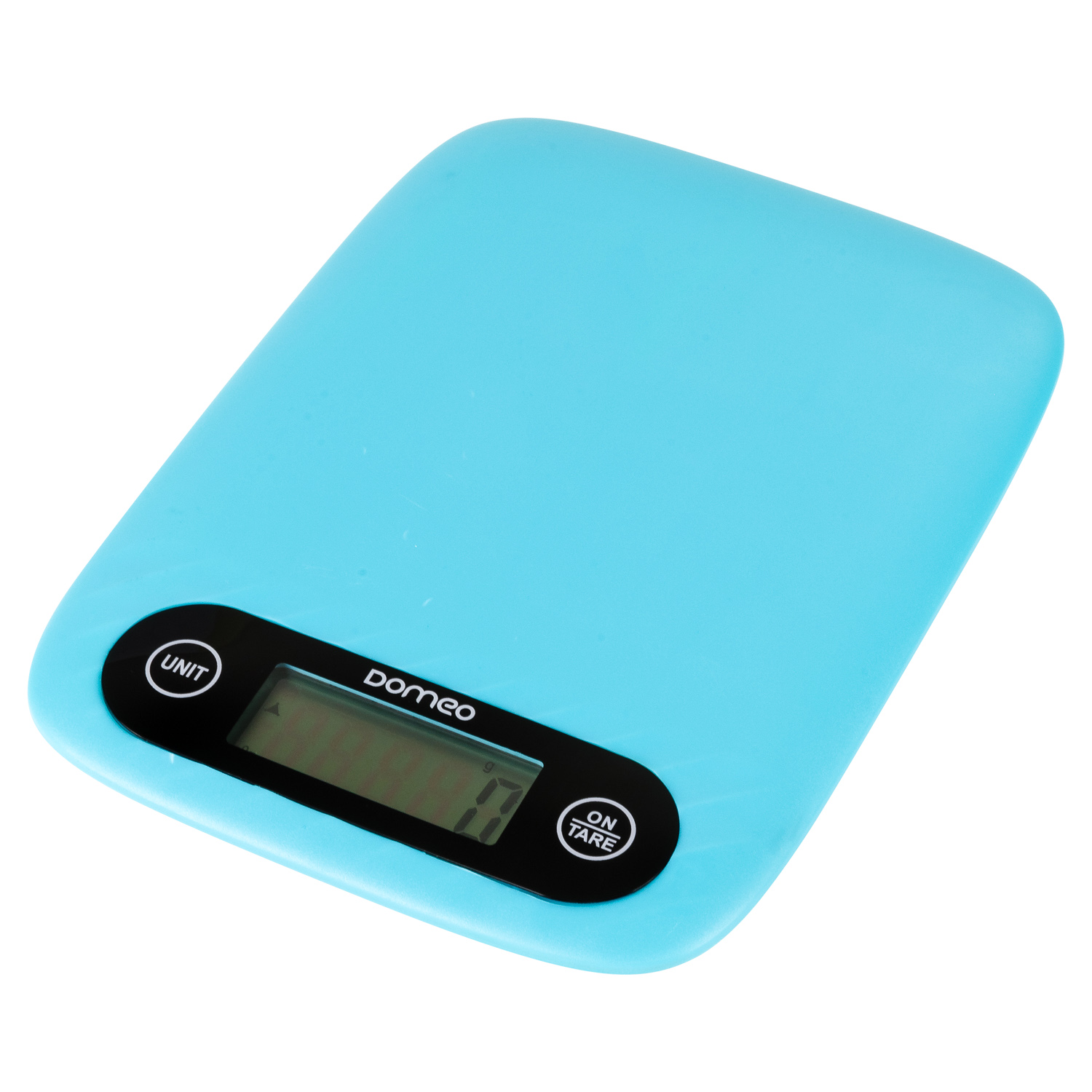 Весы кухонные DOMEO электронные до 5 кг 22х16 см голубого цвета